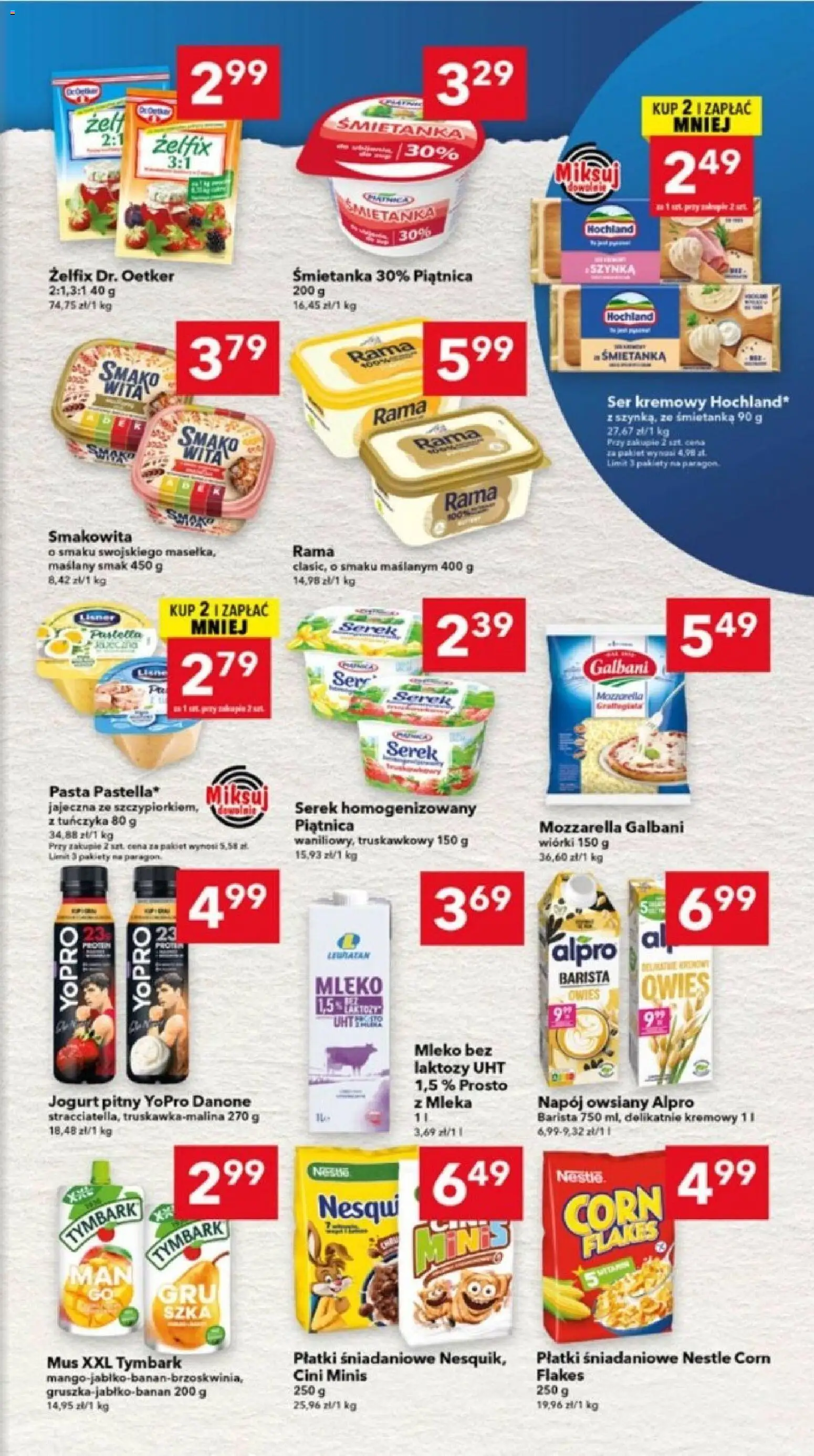 Lewiatan gazetka - Ostrów Wielkopolski od 18.06.2026 | Strona: 3 | Produkty: Napój owsiany, Mleko bez laktozy, Mleka, Mozzarella