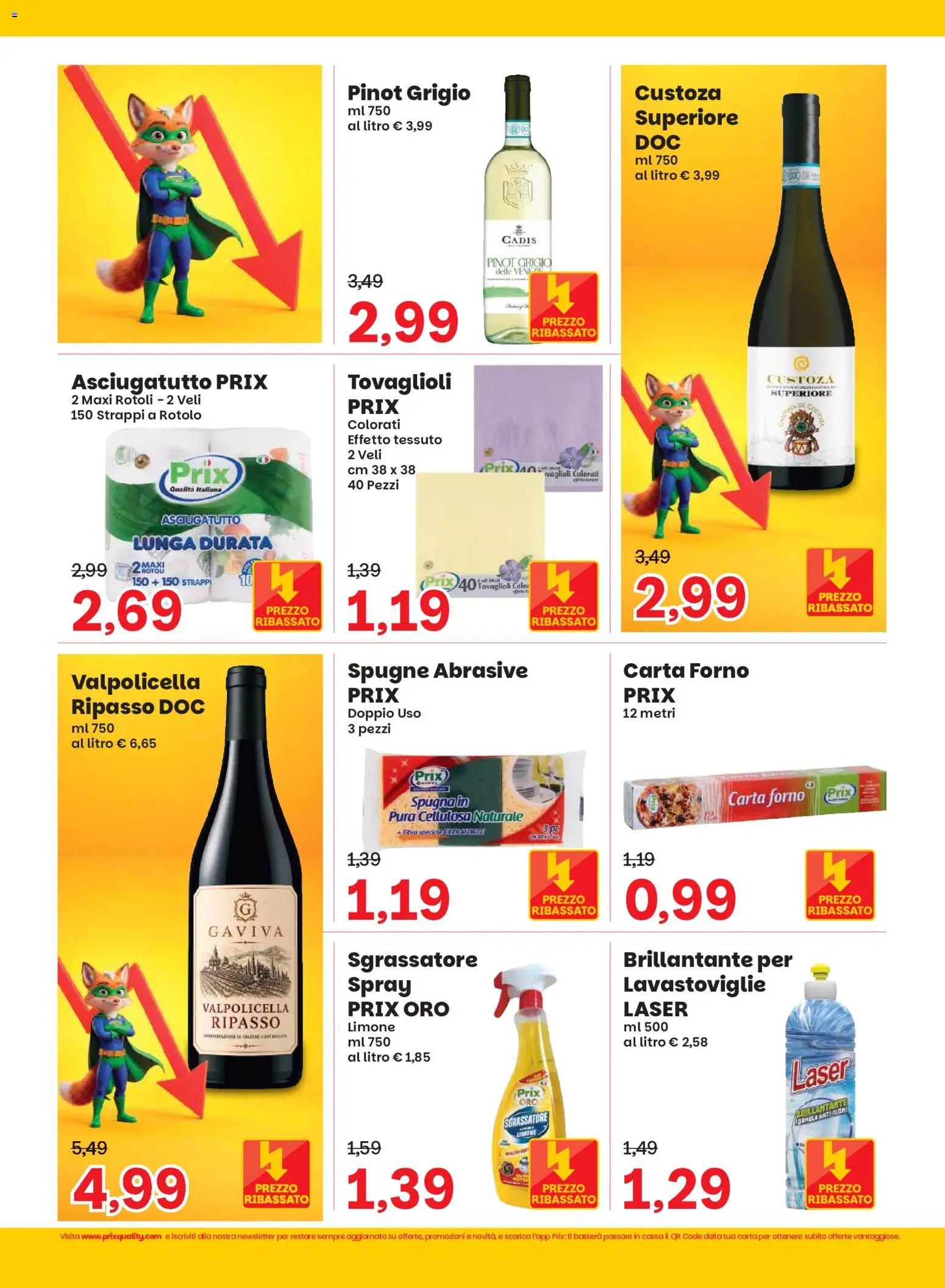 Volantino Prix del 01/09/2026 | Pagina: 12 | Prodotti: Spugna, Sgrassatore, Limone, Carta forno