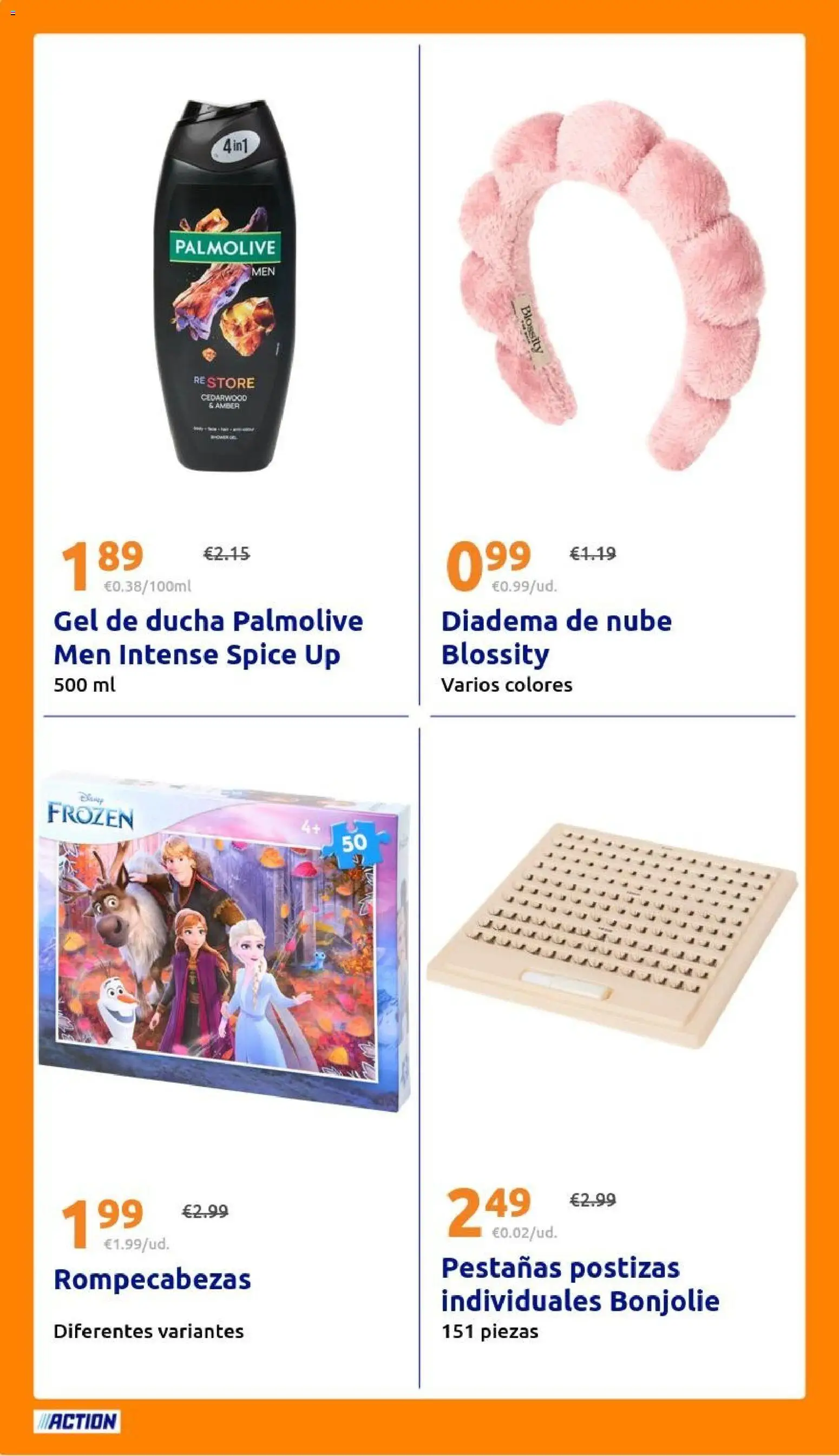Action folleto │ válido desde el 29/07/2026 | Página: 22 | Productos: Pestañas postizas, Gel de ducha, Ducha