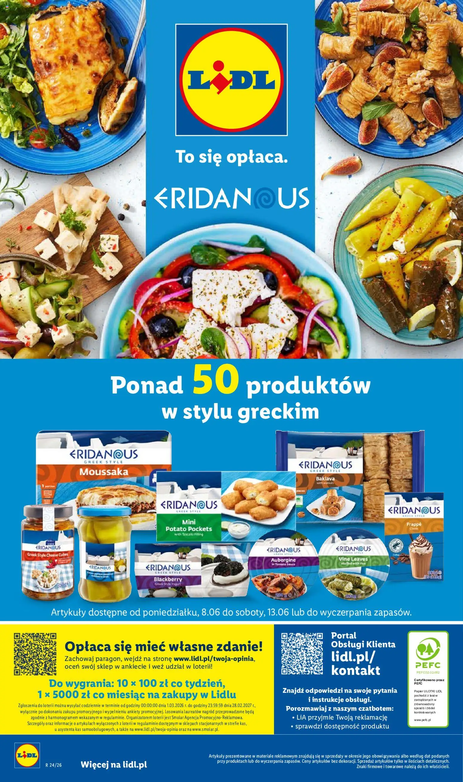 Lidl Polsko katalog od 08.06.2026 | Strana: 54 | Produkty: Moussaka, Tzatziki, Baklava