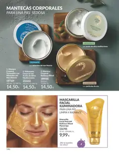 Vista previa Catálogo AVON campaña 8 válido desde el 01/08/2026 | Página: 146 | Productos: Manteca, Mascarilla facial, Té, Aceite de oliva