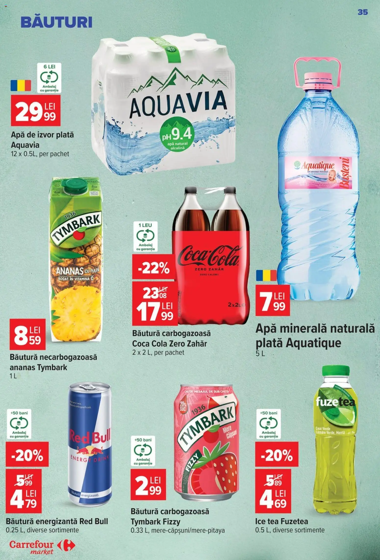 Noul catalog Carrefour – valabil de la 30.09.2026 | Pagină: 35 | Produse: Red Bull, Băutură energizantă, Ice tea, Lămâie