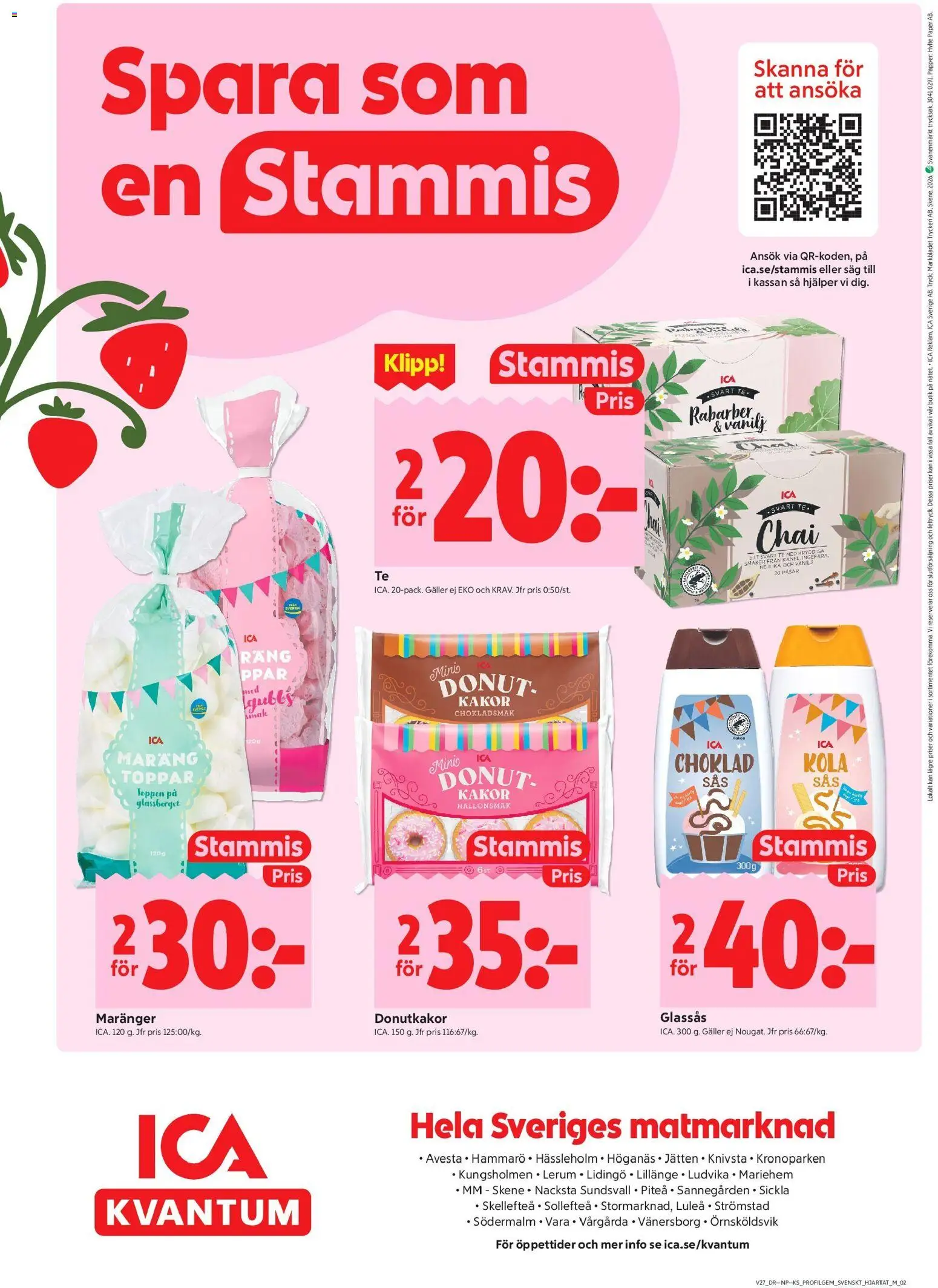 ICA Kvantum reklamblad aktuell från 29/06/2026 | Sida: 8 | Produkter: Såg, Galler, Choklad, Papper