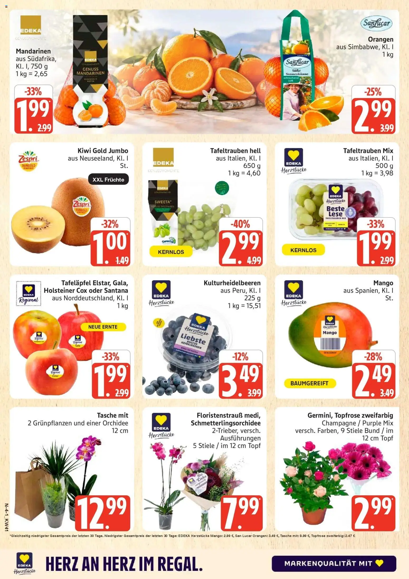 Marktkauf Prospekt Buxtehude (ab 05.10.2026) » Angebote online | Seite: 4 | Produkte: Orchidee, Mandarinen, Heidelbeeren, Mango