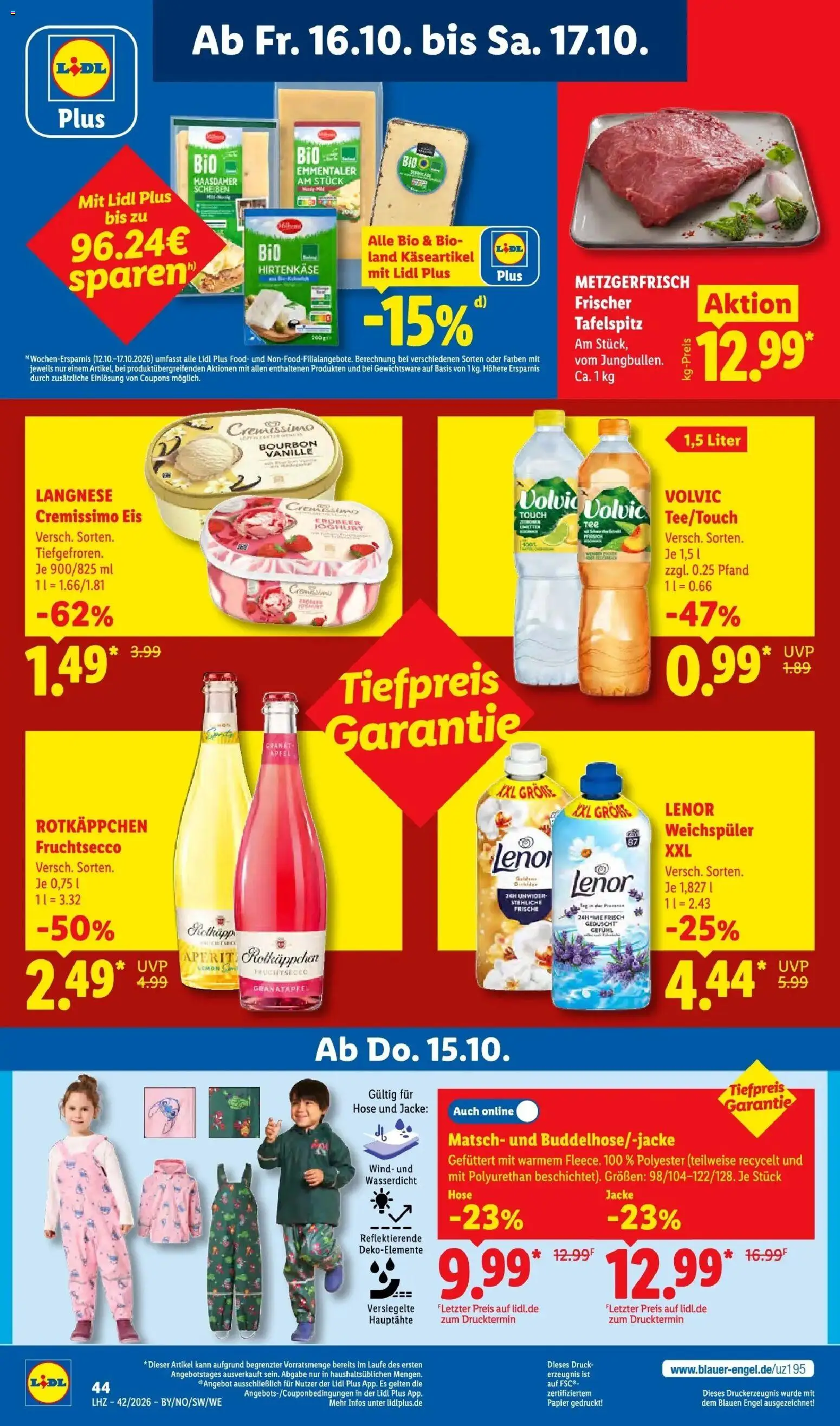 Lidl Prospekt Künzell (ab 12.10.2026) zum Blättern » Angebote | Seite: 68 | Produkte: Langnese, Granatapfel, Weichspüler, Jacke