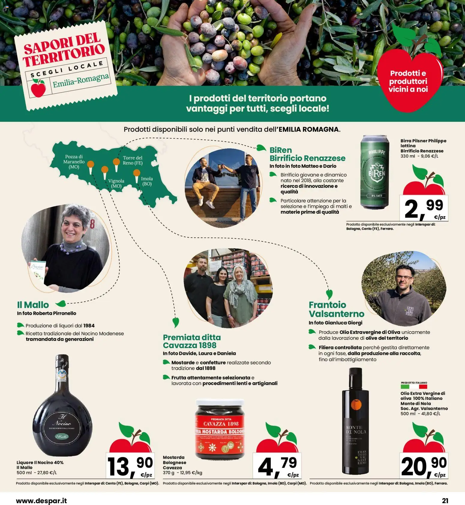 Volantino Eurospar del 24/09/2026 | Pagina: 21 | Prodotti: Olio extravergine di oliva, Olive, Olio extra vergine, Liquore