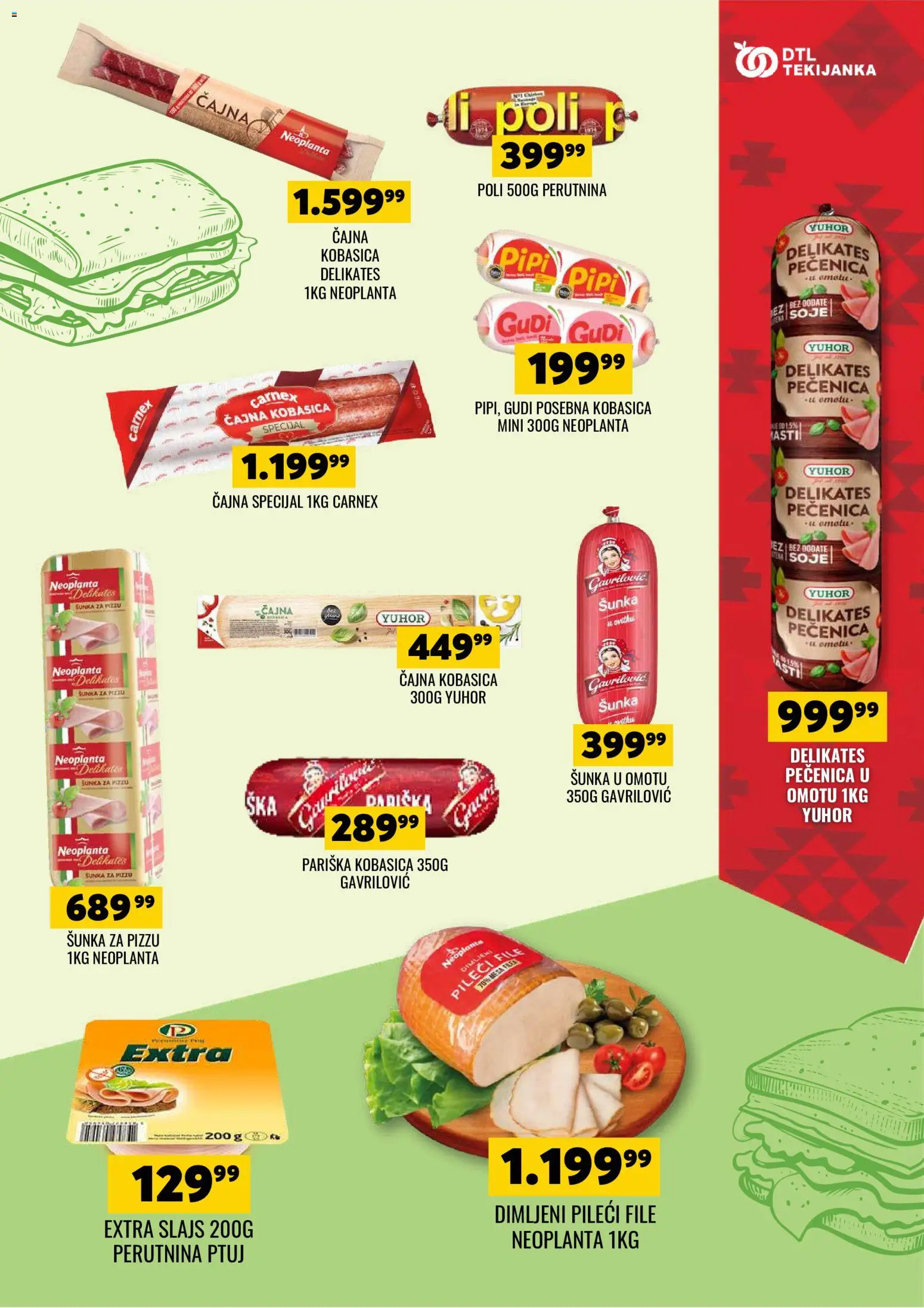 Tekijanka katalog - važi od 17.06.2026 | Strana: 9 | Proizvode: Perutnina Ptuj, Šunka, Kobasica, Pečenica