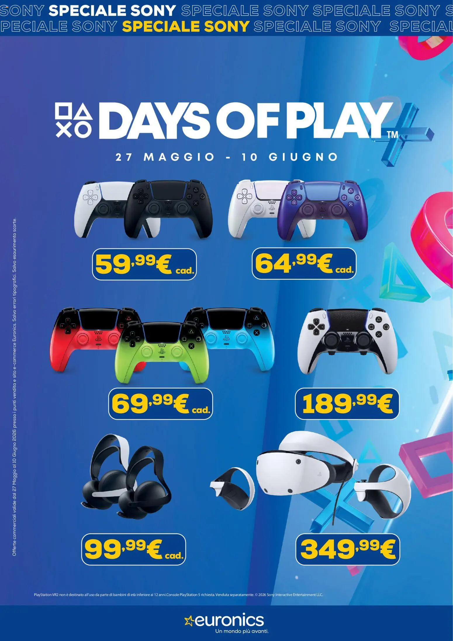 Volantino Euronics del 27.05.2026 | Pagina: 2 | Prodotti: Playstation
