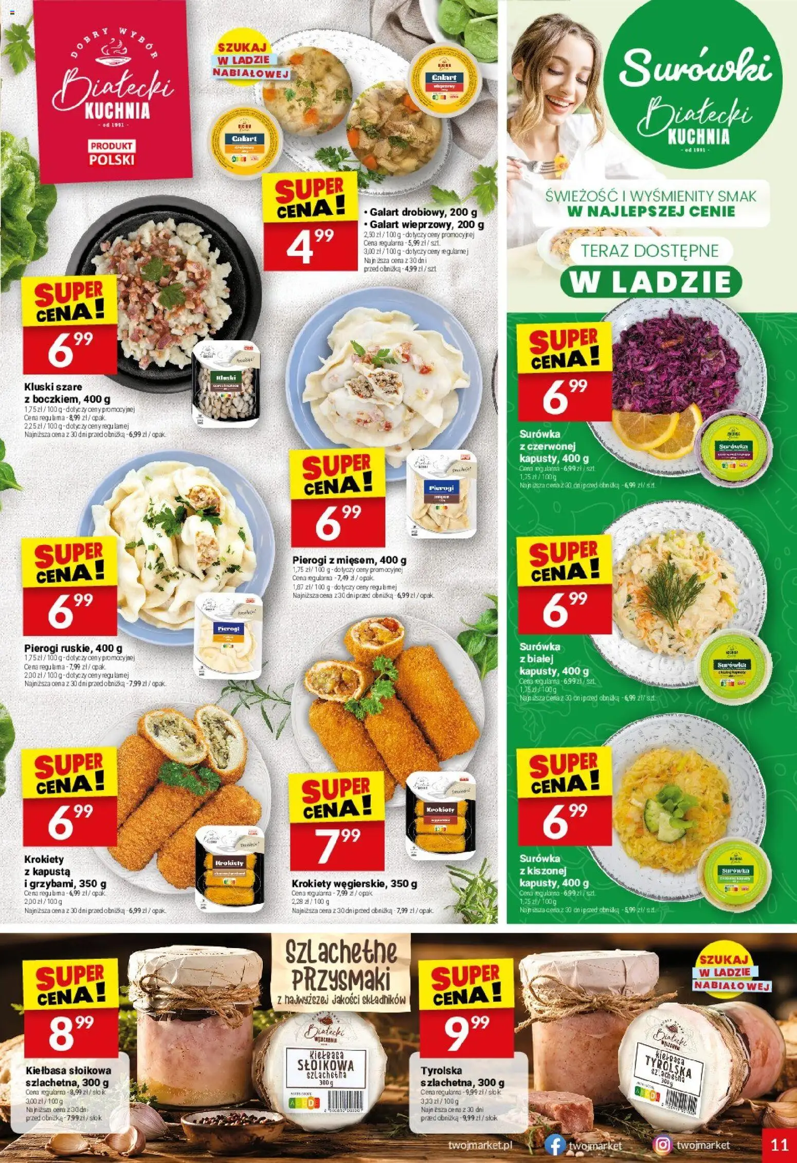 Twój Market gazetka od 23.09.2026 | Strona: 11 | Produkty: Pierogi, Krokiety, Surówka, Kluski