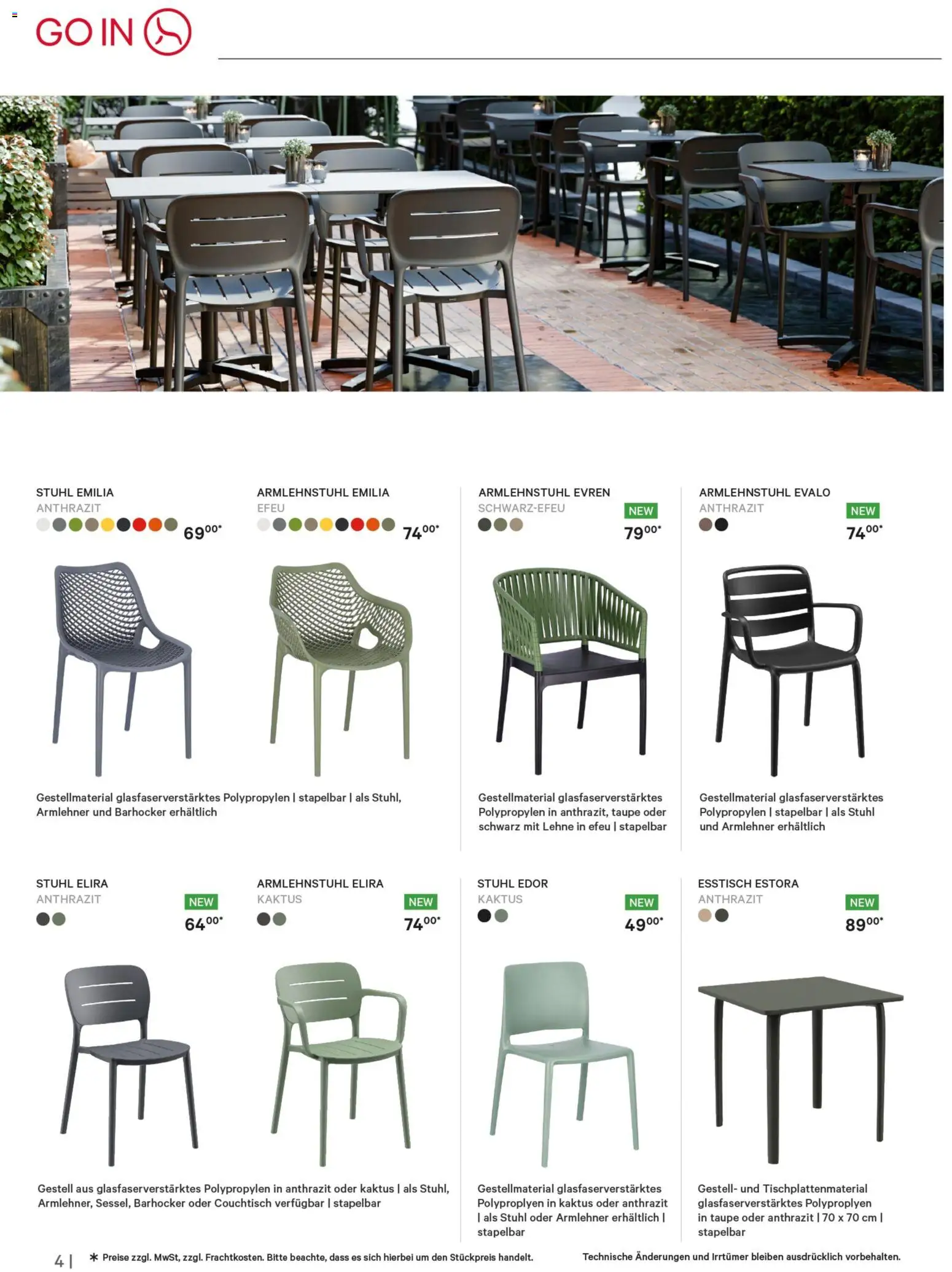 Selgros Restaurantmöbel – gültig ab 01.03.2026 | Seite: 4 | Produkte: Esstisch, Barhocker, Couchtisch, Stuhl