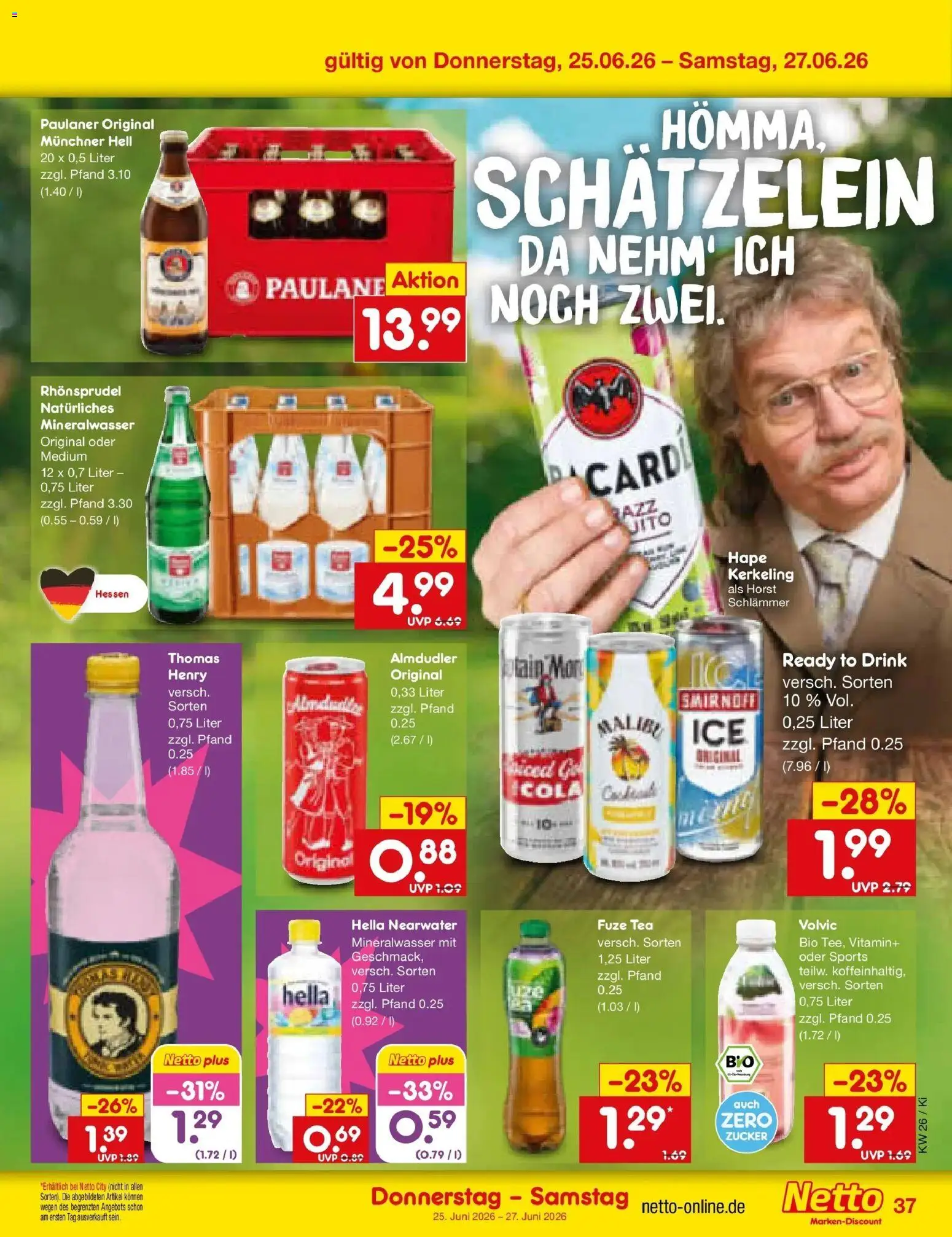 Netto Marken-Discount Prospekt Oberhaid – gültig ab 21.06.2026 | Seite: 49 | Produkte: Mineralwasser, Hella, Smirnoff, Rhonsprudel