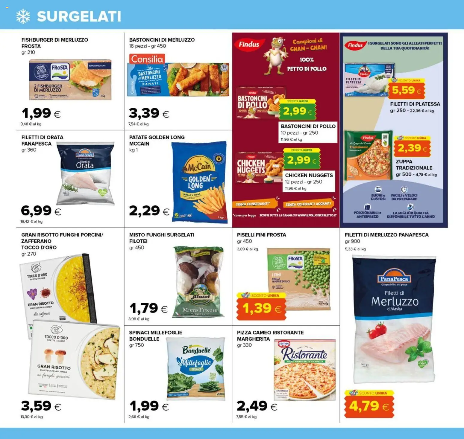 Volantino Oasi del 25/09/2026 | Pagina: 10 | Prodotti: Pizza, Pollo, Patate, Funghi