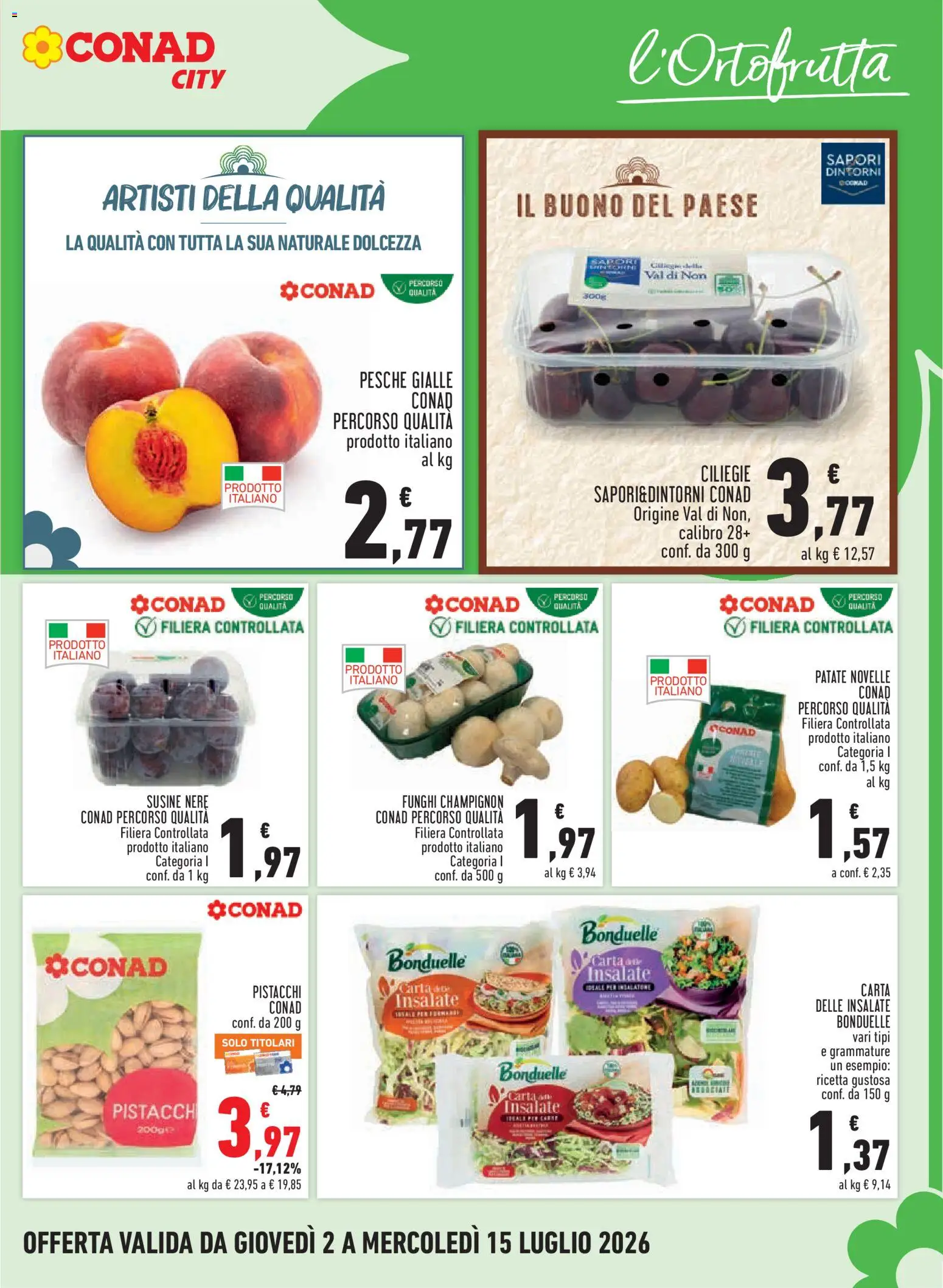 Volantino Conad del 02/07/2026 | Pagina: 5 | Prodotti: Patate, Funghi, Pistacchi, Susine