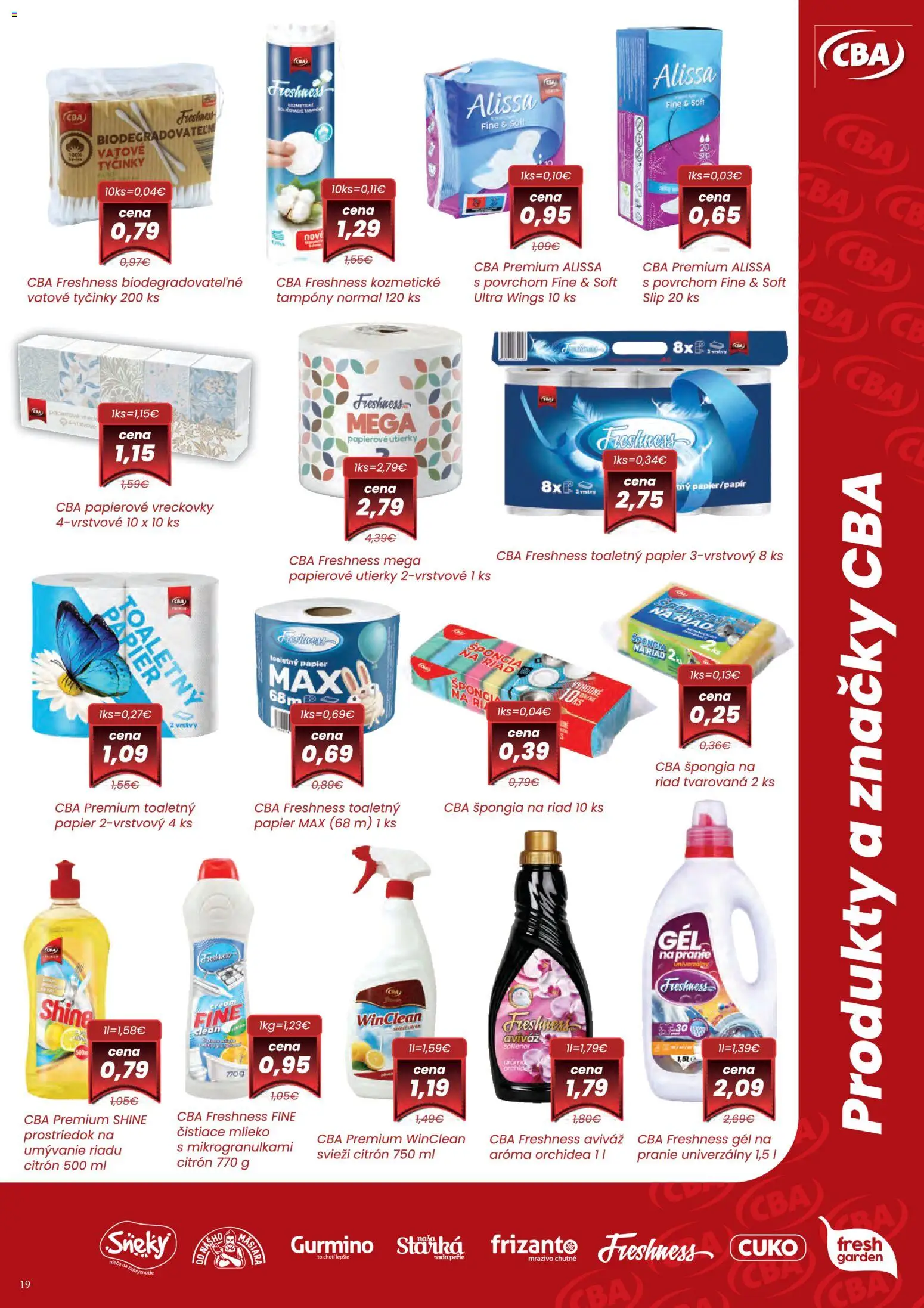 Nové Nitrazdroj akcie – leták je platný od 07.05.2026 | Strana: 19 | Produkty: Mlieko, Toaletný papier, Aviváž, Orchidea