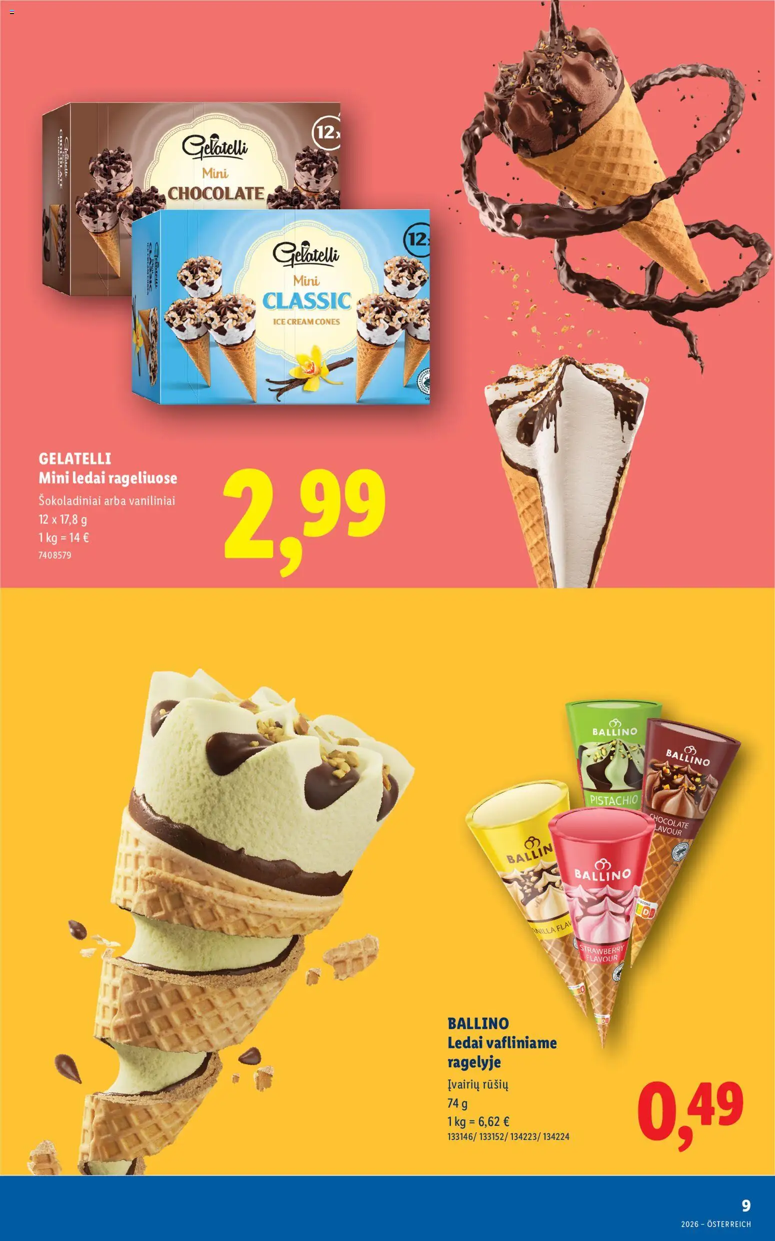 LIDL akcijos nuo 08.06.2026 | Puslapis: 9 | Prekių: Ledai