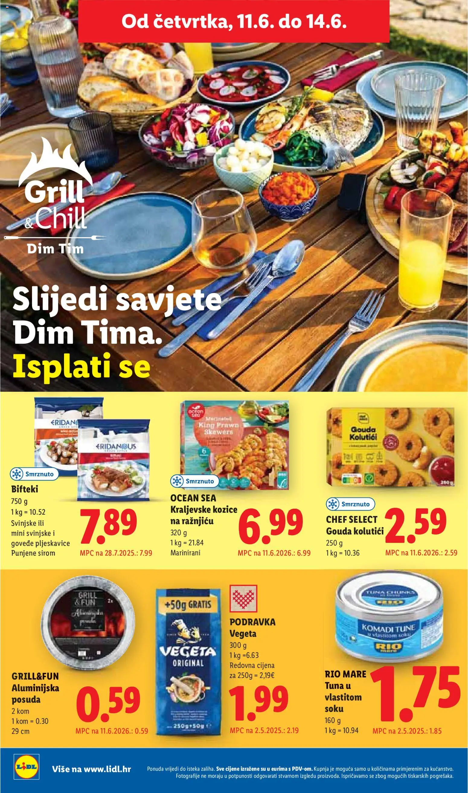 Lidl katalog | vrijedi od 08.06.2026 | Stranica: 66 | Proizvodi: Rio Mare, Pljeskavice, Vegeta, Gouda