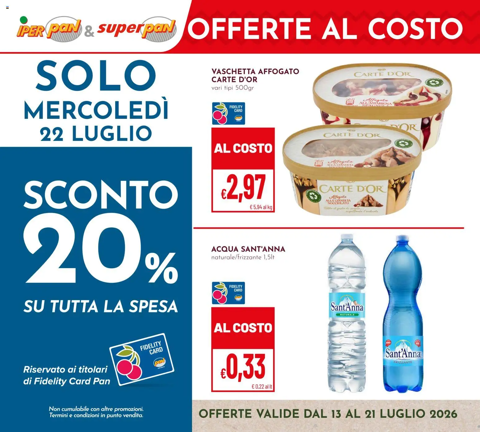Volantino Pan del 13/07/2026 | Pagina: 1 | Prodotti: Acqua