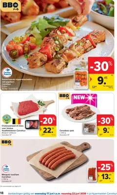 Carrefour Folder week 25 - Voorbeeld van een folder van Carrefour, geldig van 17.06.2026 | Pagina: 18 | Producten: Merguez, Sós kalács