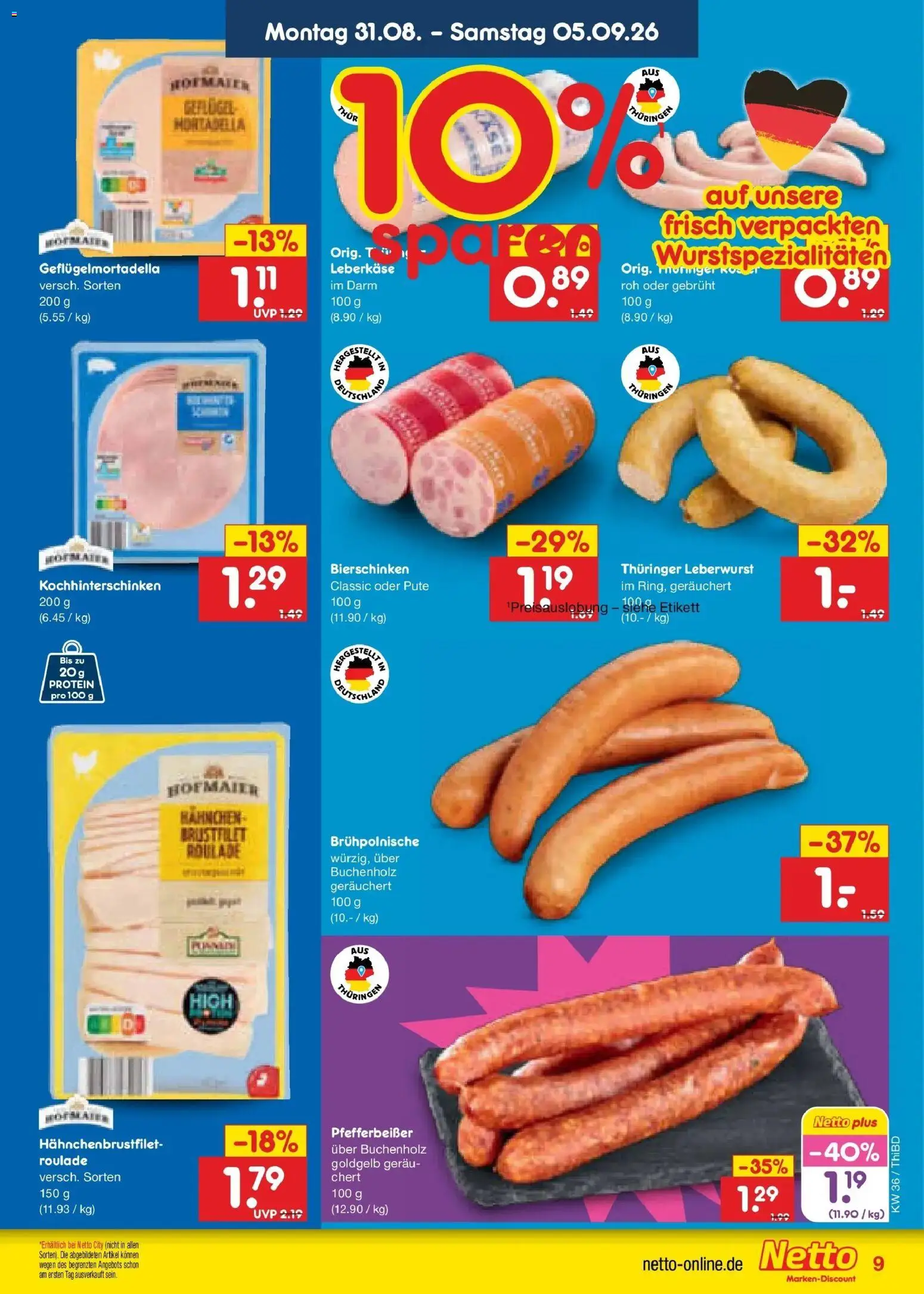 Netto Marken-Discount Prospekt Thiendorf – gültig ab 31.08.2026 | Seite: 11 | Produkte: Pute, Leberkase