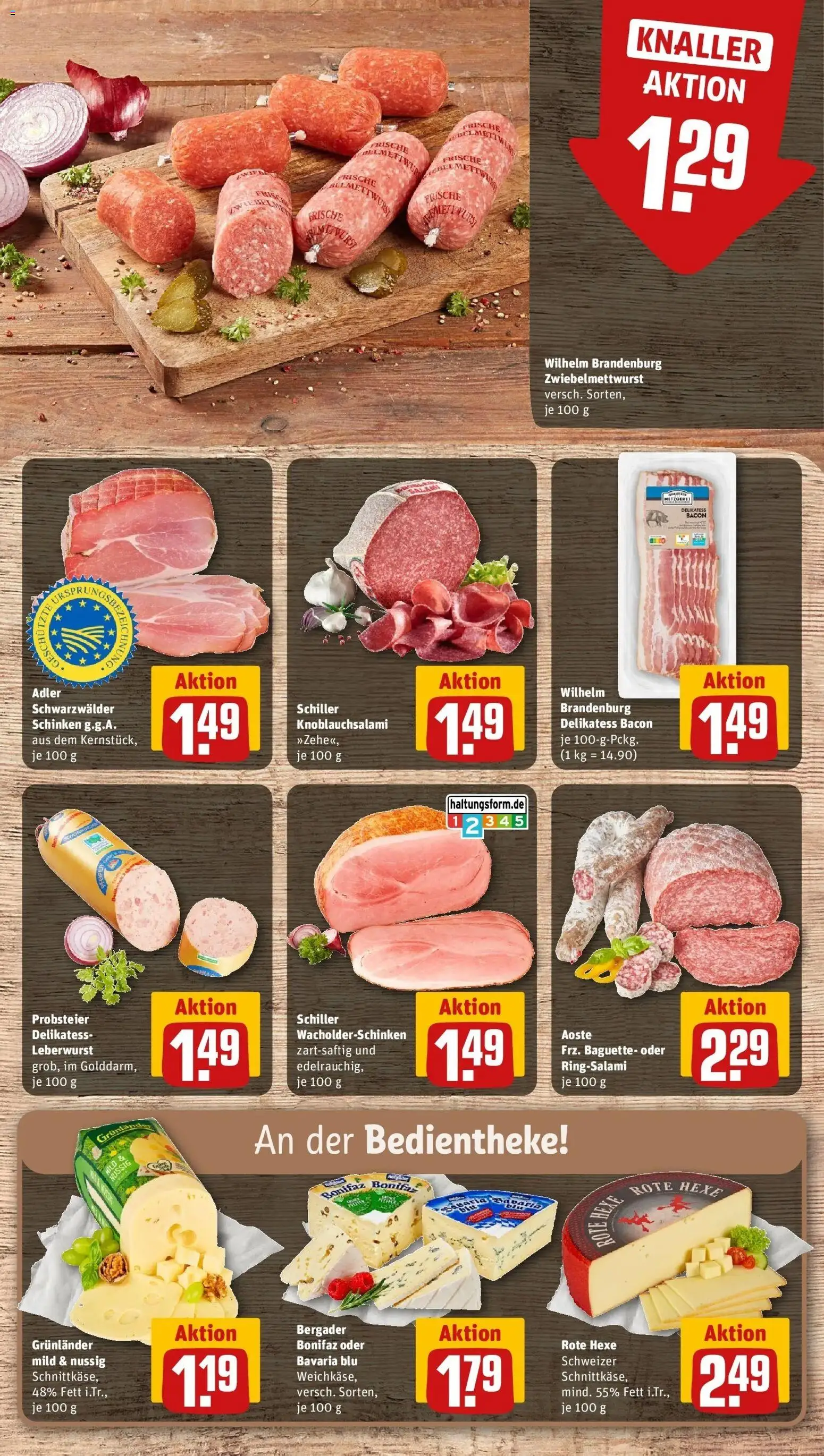 REWE Prospekt ab 24.08.2026 zum Blättern » Angebote | Seite: 9 | Produkte: Baguette, Grunlander, Schinken