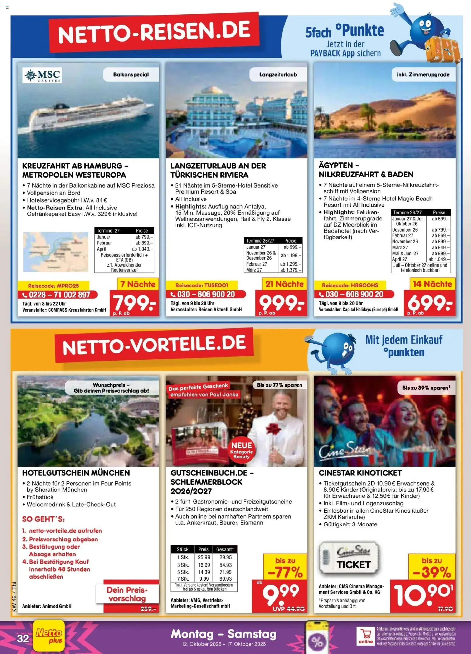 Netto Marken-Discount Prospekt Thiendorf – gültig ab 12.10.2026 | Seite: 44 | Produkte: Uhr