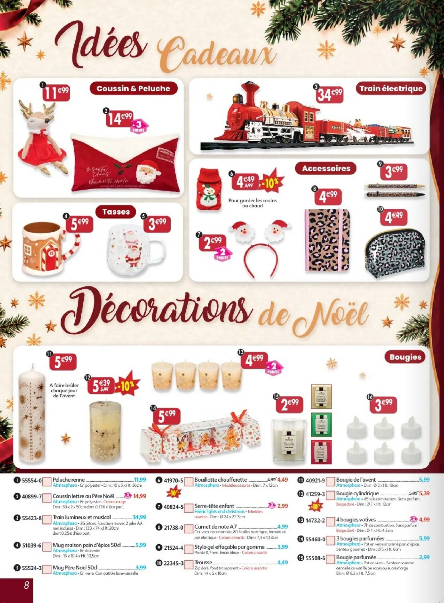{H1} | Page: 8 | Produits: Sucre, Parfum, Couverture, Bouillotte