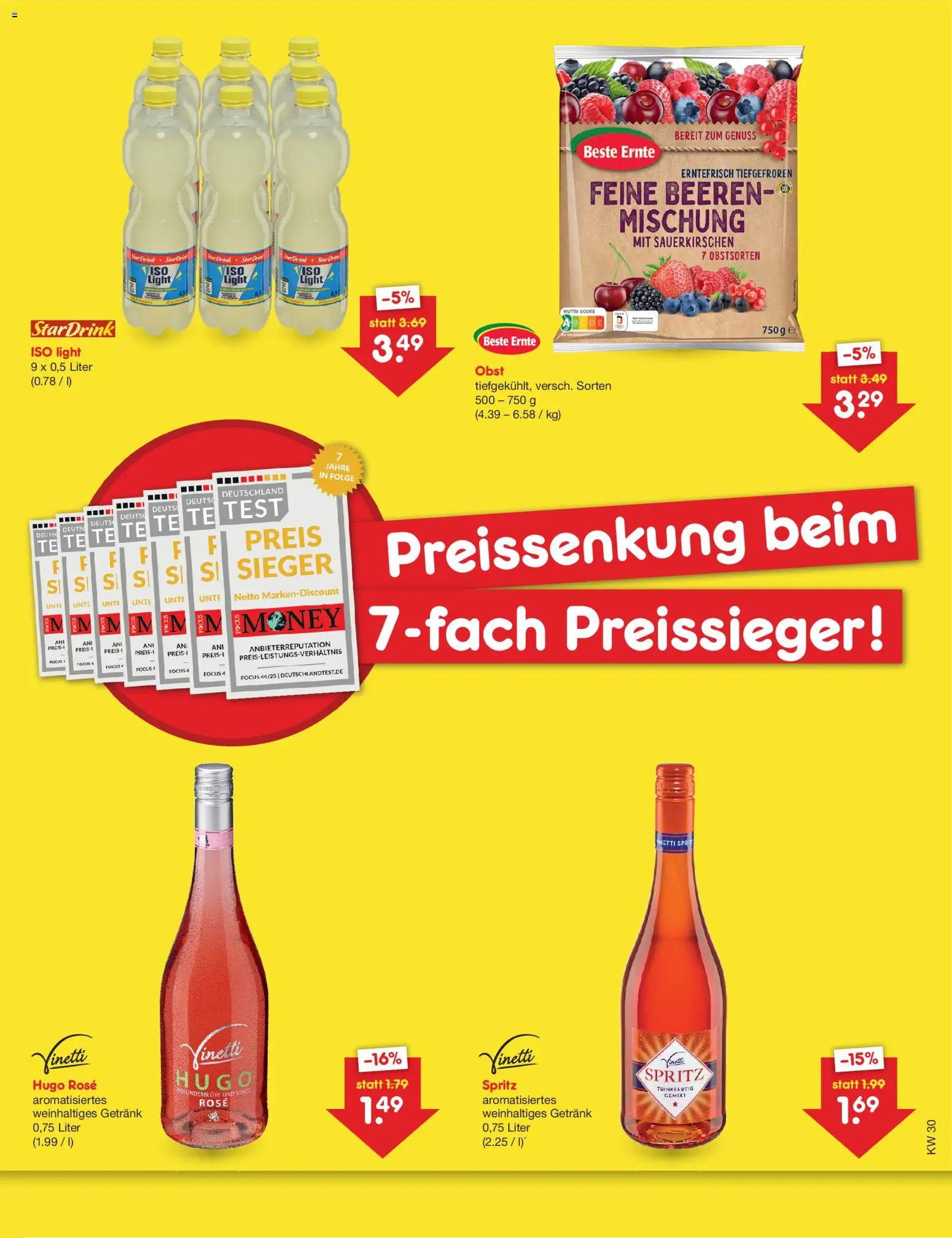 Netto Marken-Discount Preissenkung auf Dauer – gültig ab 17.07.2026 | Seite: 2 | Produkte: Obst, Hugo