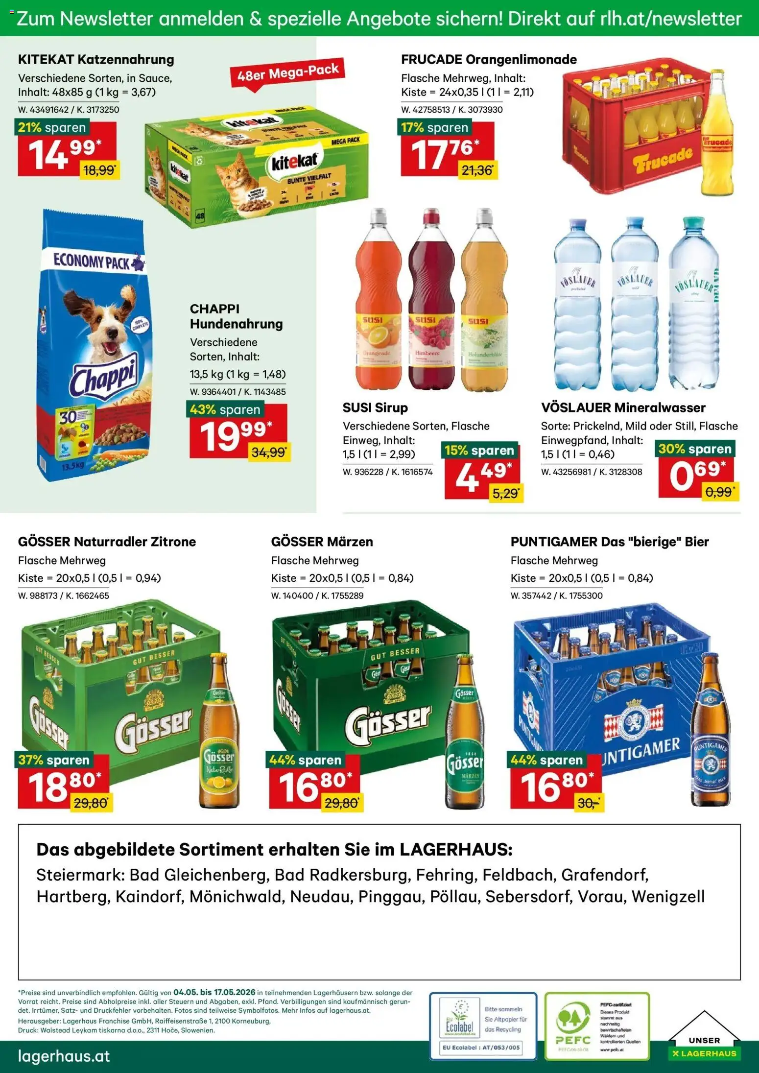 Lagerhaus Wochen Angebote gültig ab 04.05.2026 | Seite: 12 | Produkte: Zitrone, Himbeere, Bad, Bier
