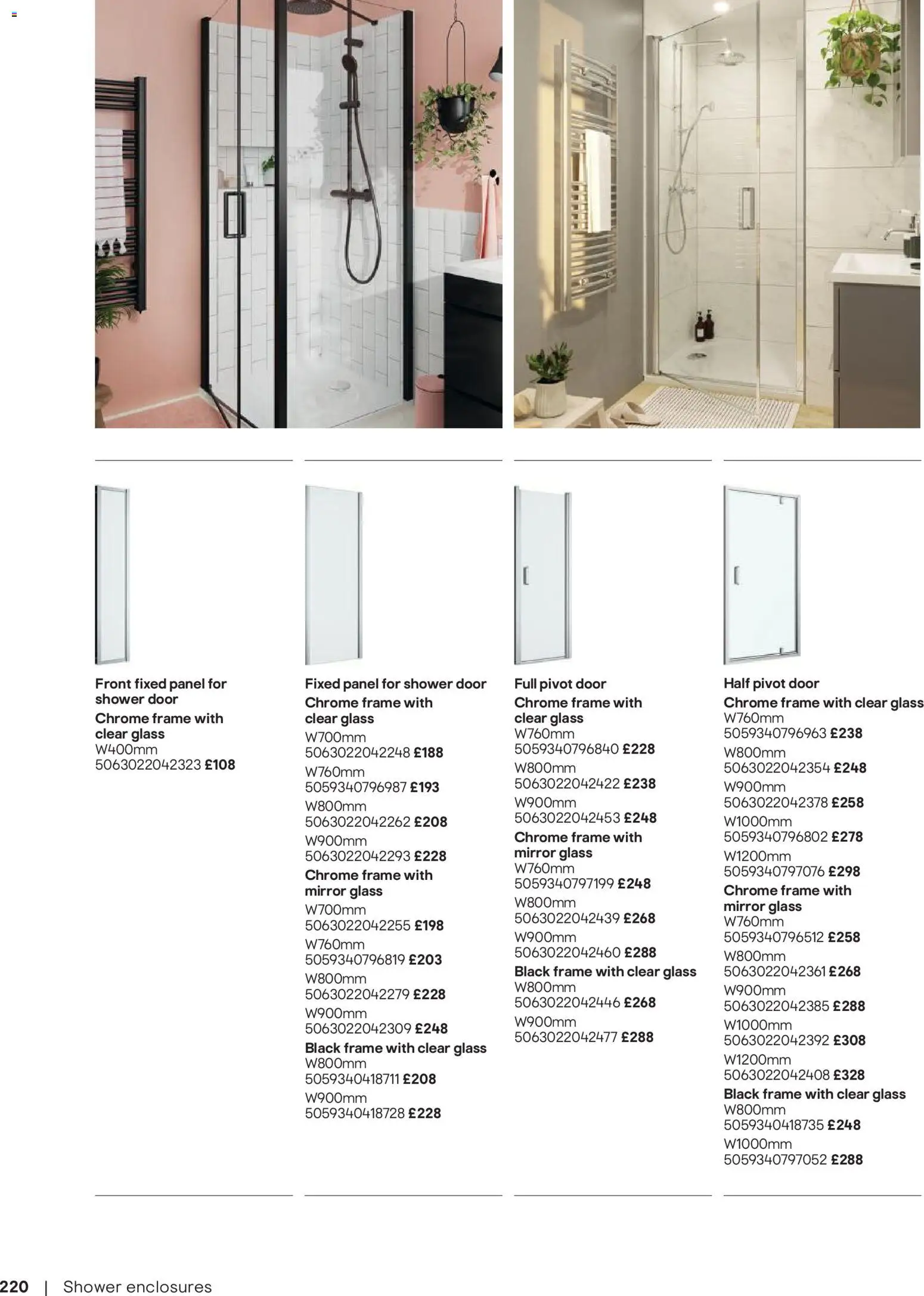 {H1} | Page: 221 | Products: Shower, Mirror, Door