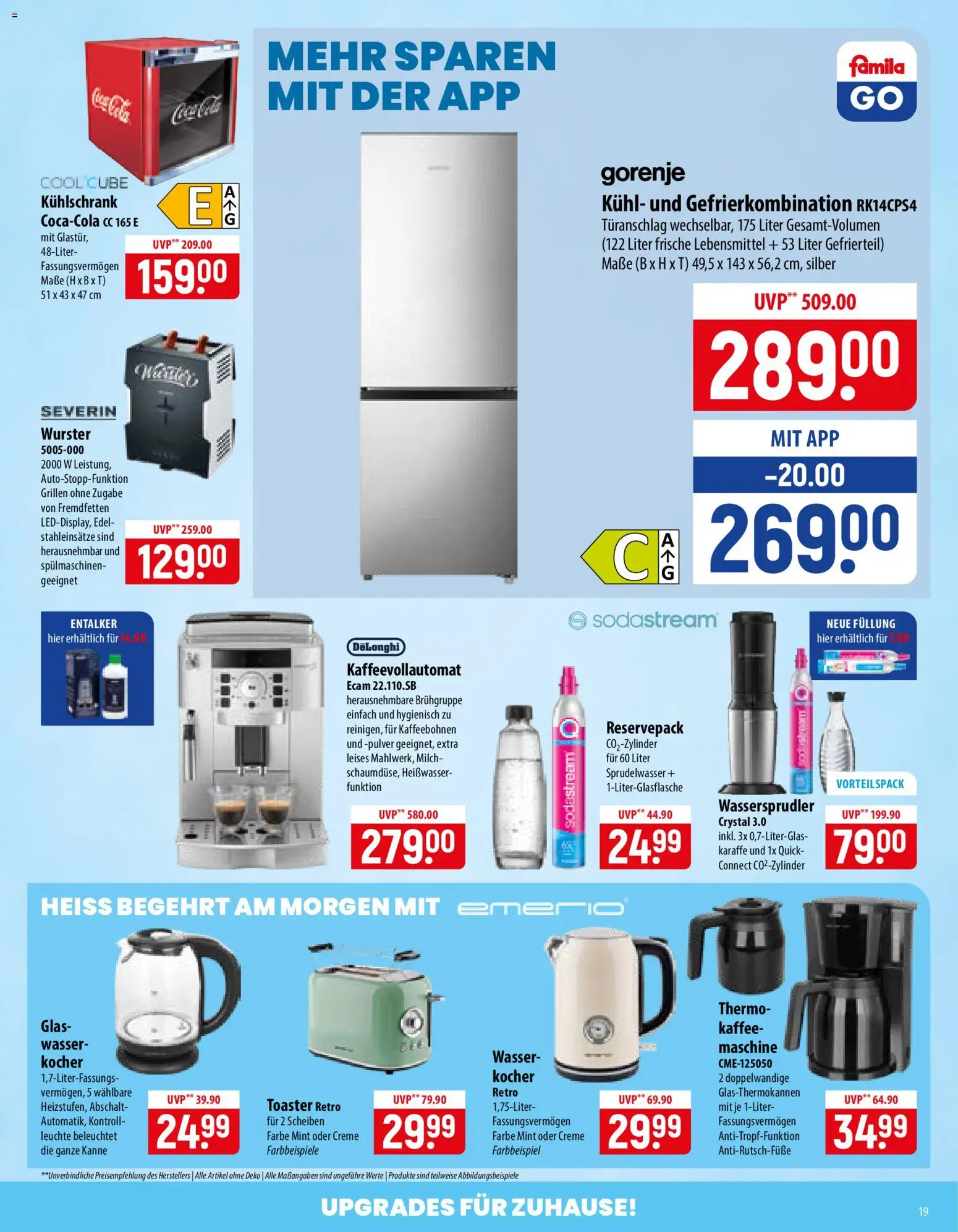 Famila Prospekt – gültig ab 27.07.2026 | Seite: 19 | Produkte: Kocher, Kaffee, Wasser, Kaffeevollautomat