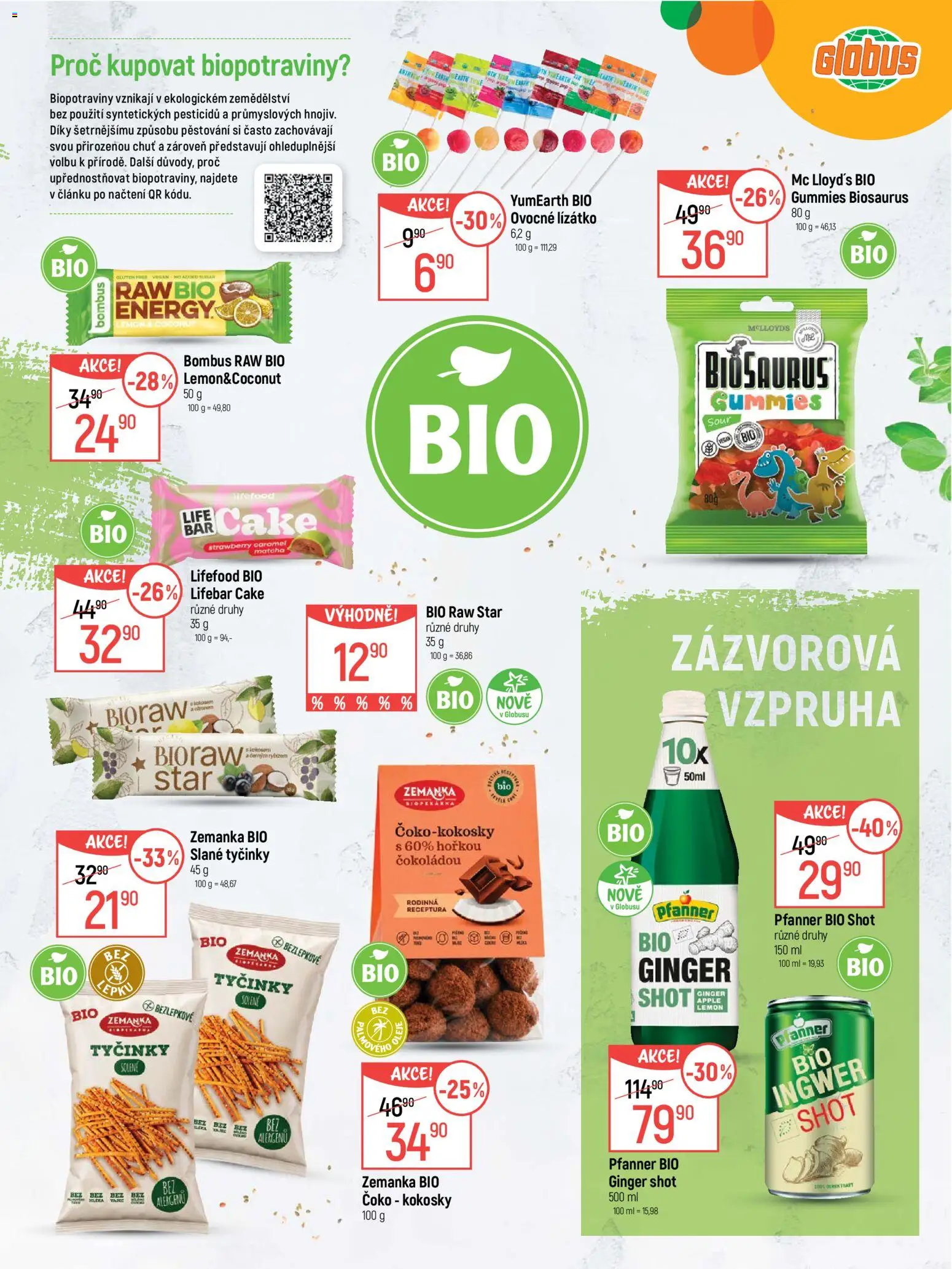 Globus leták - Zdravý svět od 02.09.2026 | Strana: 5 | Produkty: Tyčinky, Matcha, Kokosky, Slané tyčinky