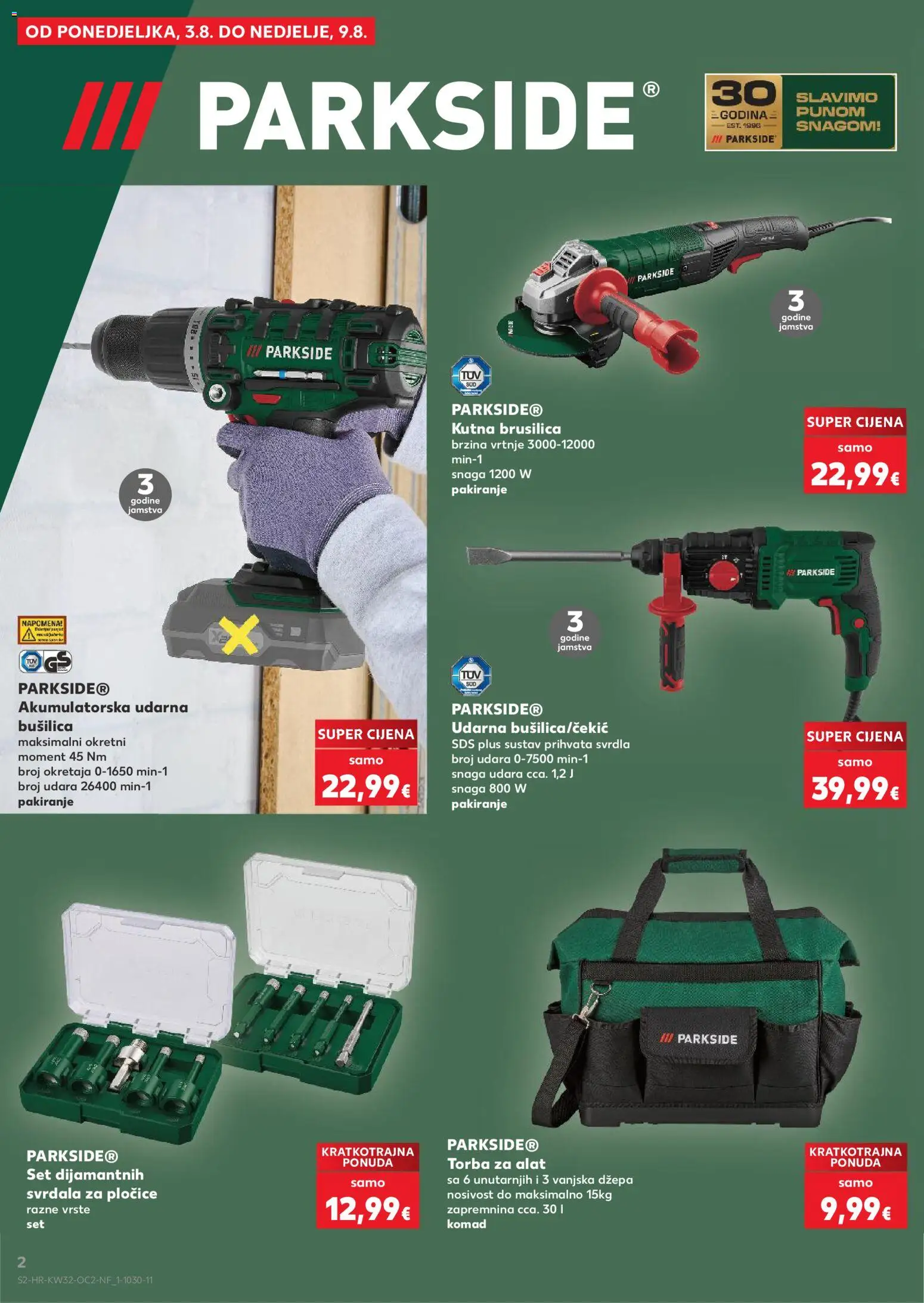 Kaufland katalog | vrijedi od 06.08.2026 | Stranica: 2 | Proizvodi: Alat, Bušilica, Torba, Parkside