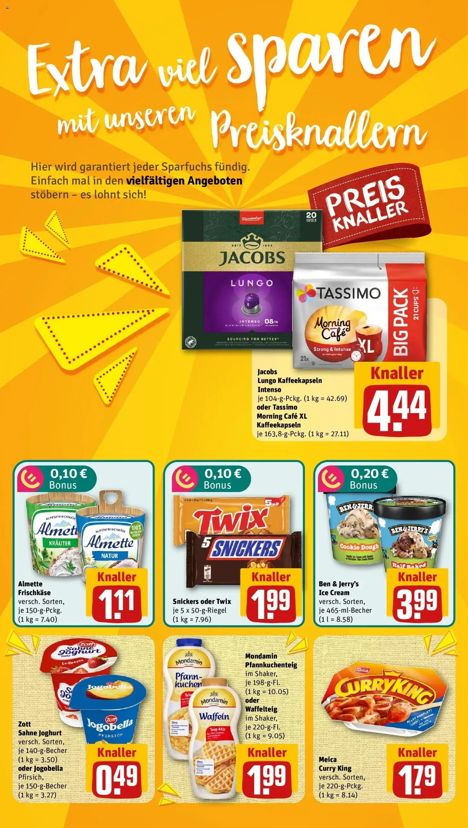 REWE Prospekt ab 19.10.2026 zum Blättern » Angebote | Seite: 2 | Produkte: Meica, Waffeln, Sahne, Tassimo