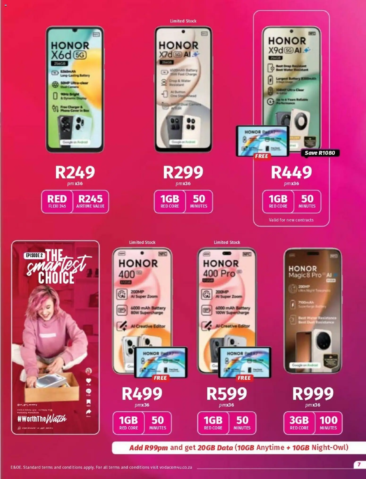 New Vodacom catalogue – valid from 09.06.2026 | Page: 7 | Products: Watch, Paint, Battery, Stock