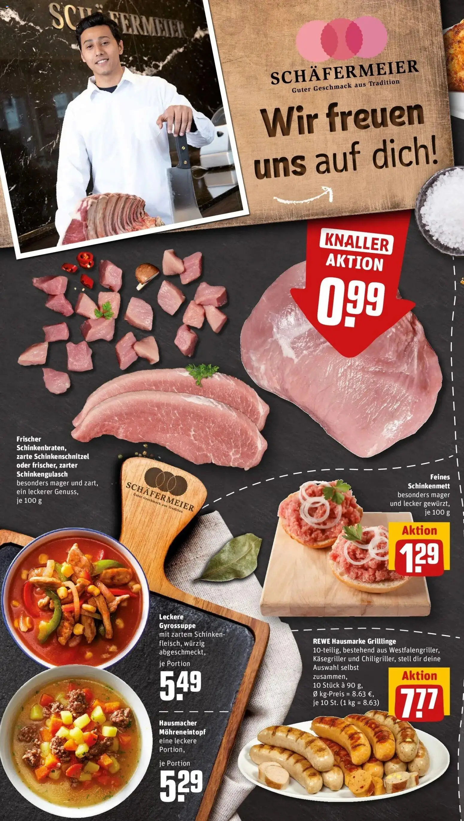 REWE Prospekt ab 24.08.2026 zum Blättern » Angebote | Seite: 8 | Produkte: Schinken