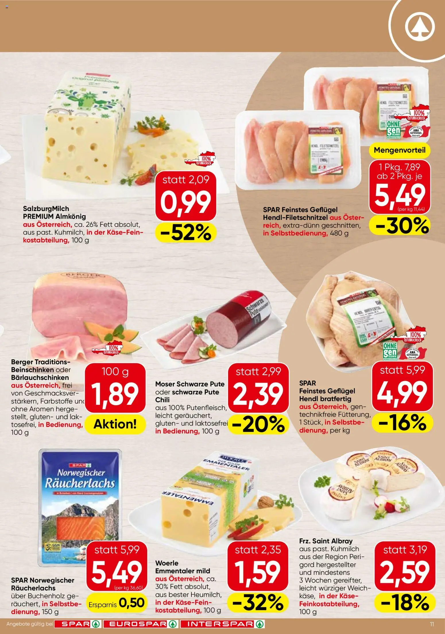 Spar Flugblatt - Oberösterreich gültig ab 21.05.2026 | Seite: 11 | Produkte: Käse