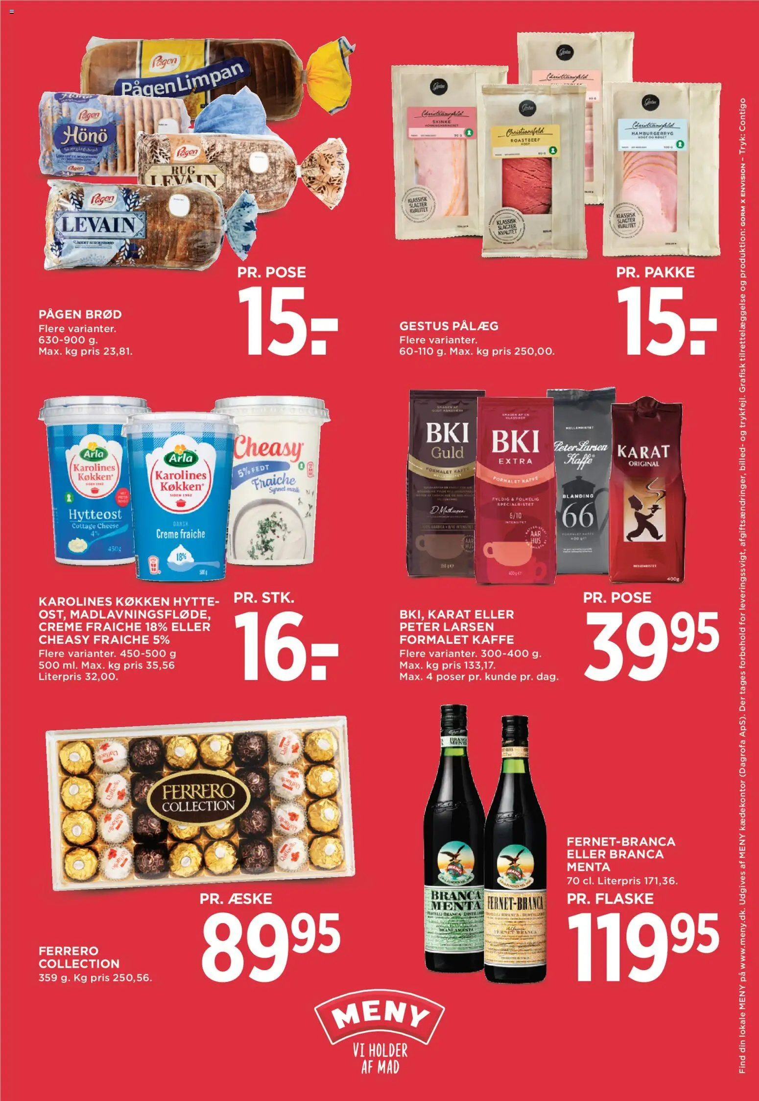 Meny tilbudsavis – gyldig fra 23/10/2026 | Side: 34 | Produkter: Kaffe, Creme fraiche, Pålæg, Hamburgerryg