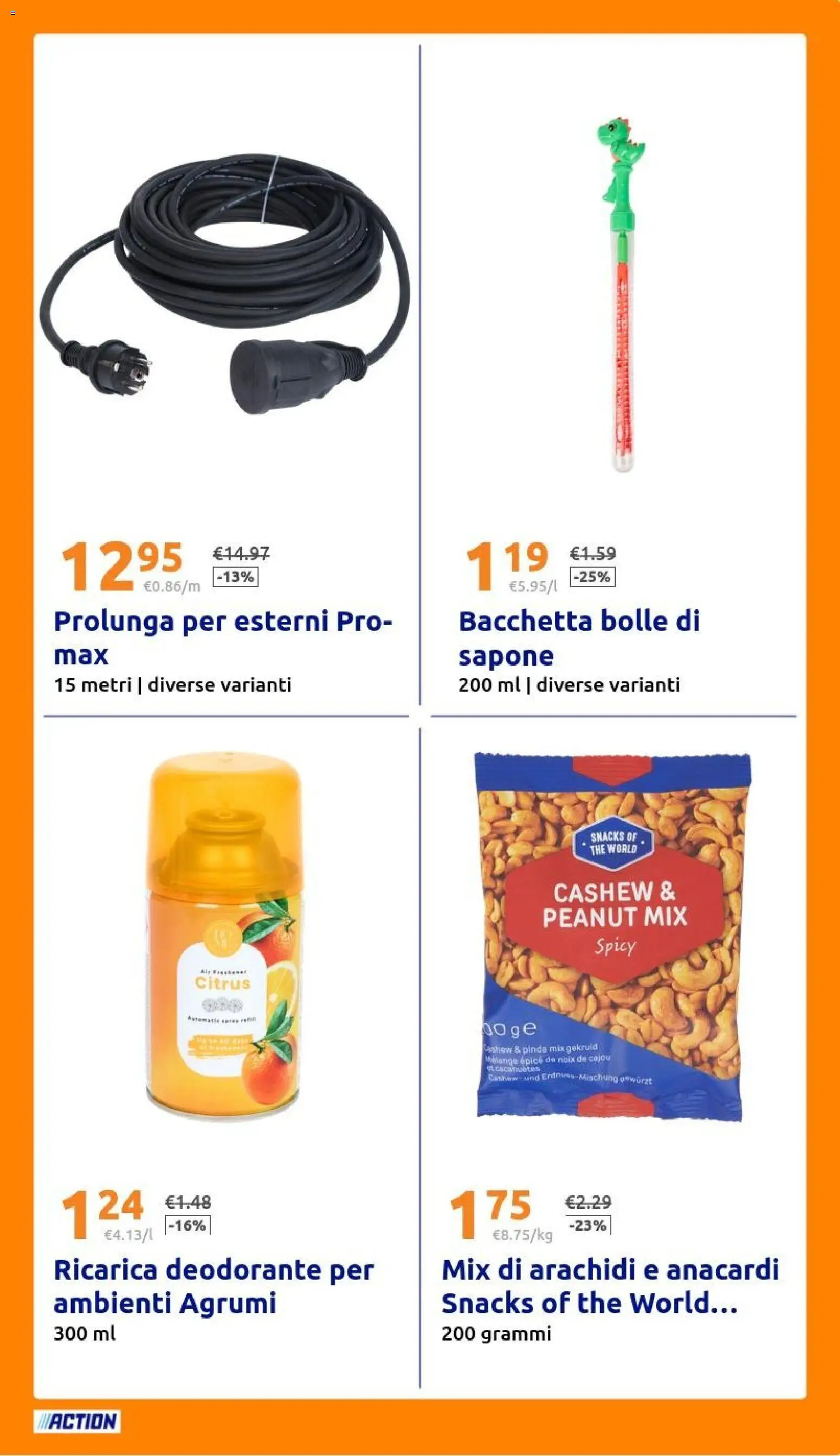 Volantino Action del 05/08/2026 | Pagina: 23 | Prodotti: Sapone, Agrumi, Anacardi, The