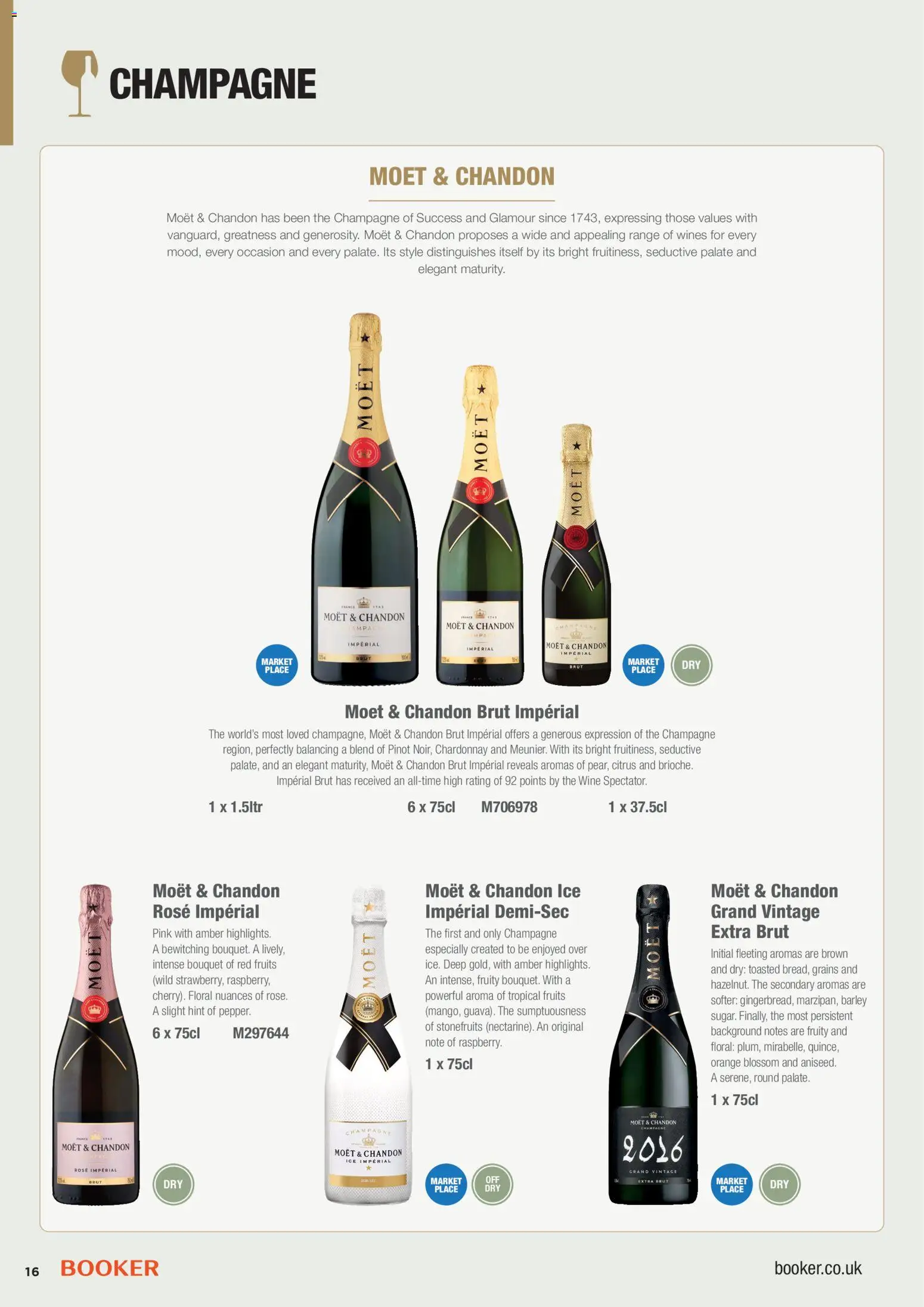 {H1} | Page: 16 | Products: Moët, Wine, Champagne, Pepper
