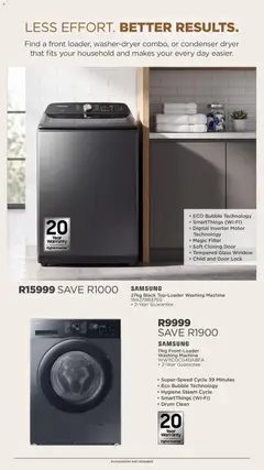 House and Home specials catalogue – valid from 20/07/2026 | Page: 50 | Products: Washing machine, Dryer, Lock, Compressor