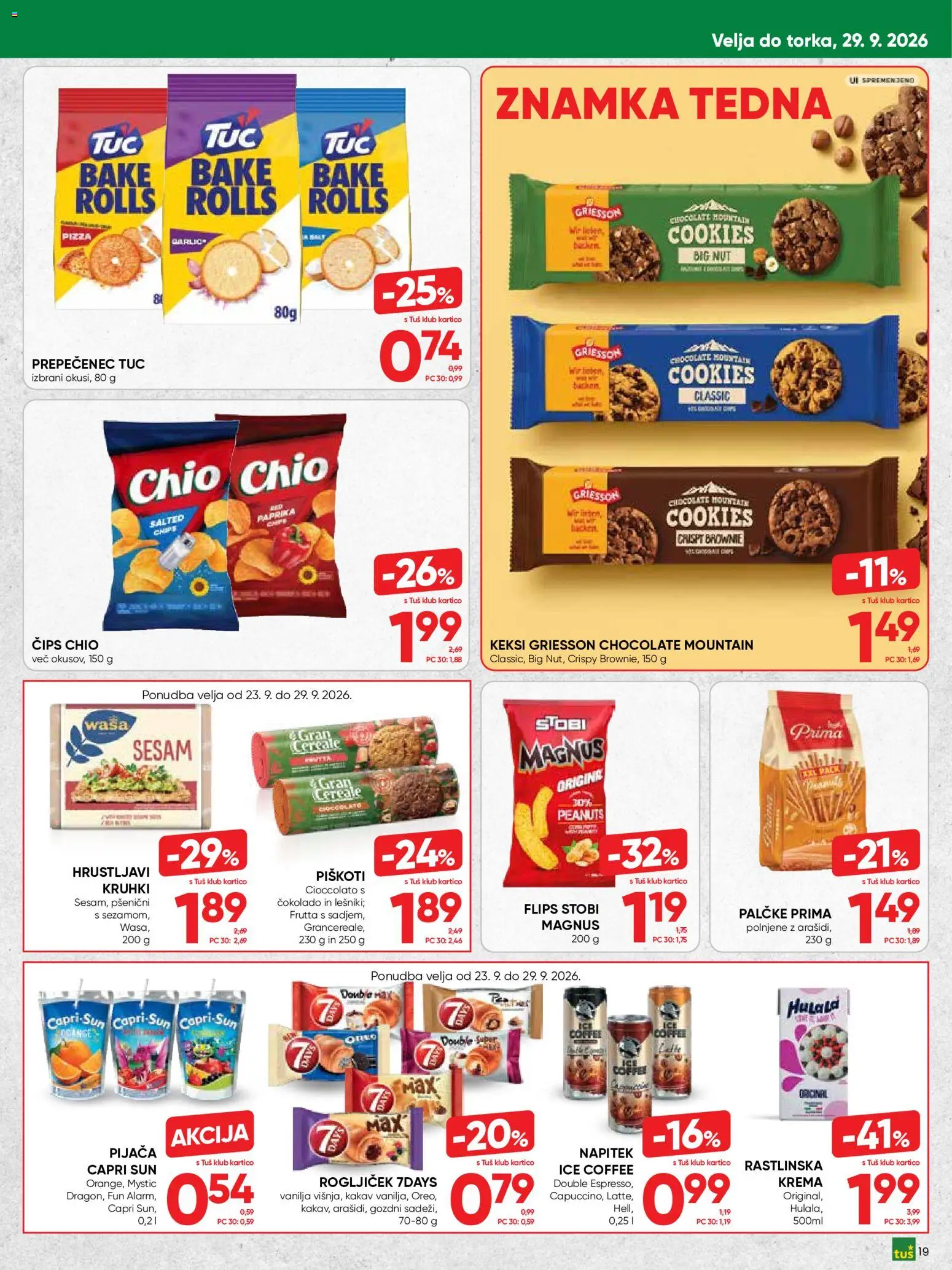 Novi Tuš katalog ponudbe – veljaven od 16.09.2026 | Stran: 19