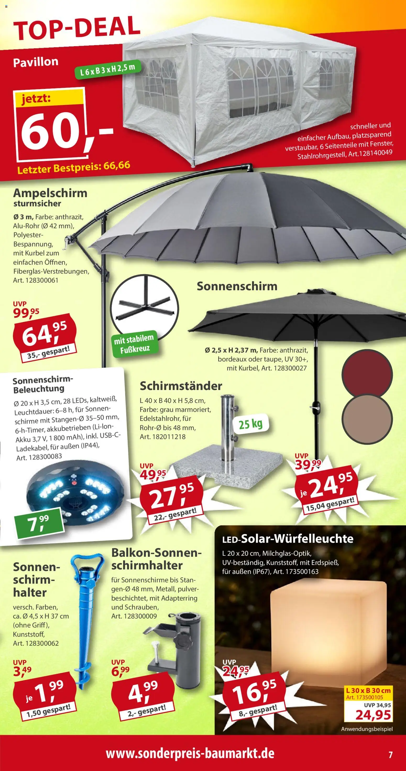 Sonderpreis Baumarkt Prospekt 	 – gültig ab 09.05.2026 | Seite: 7