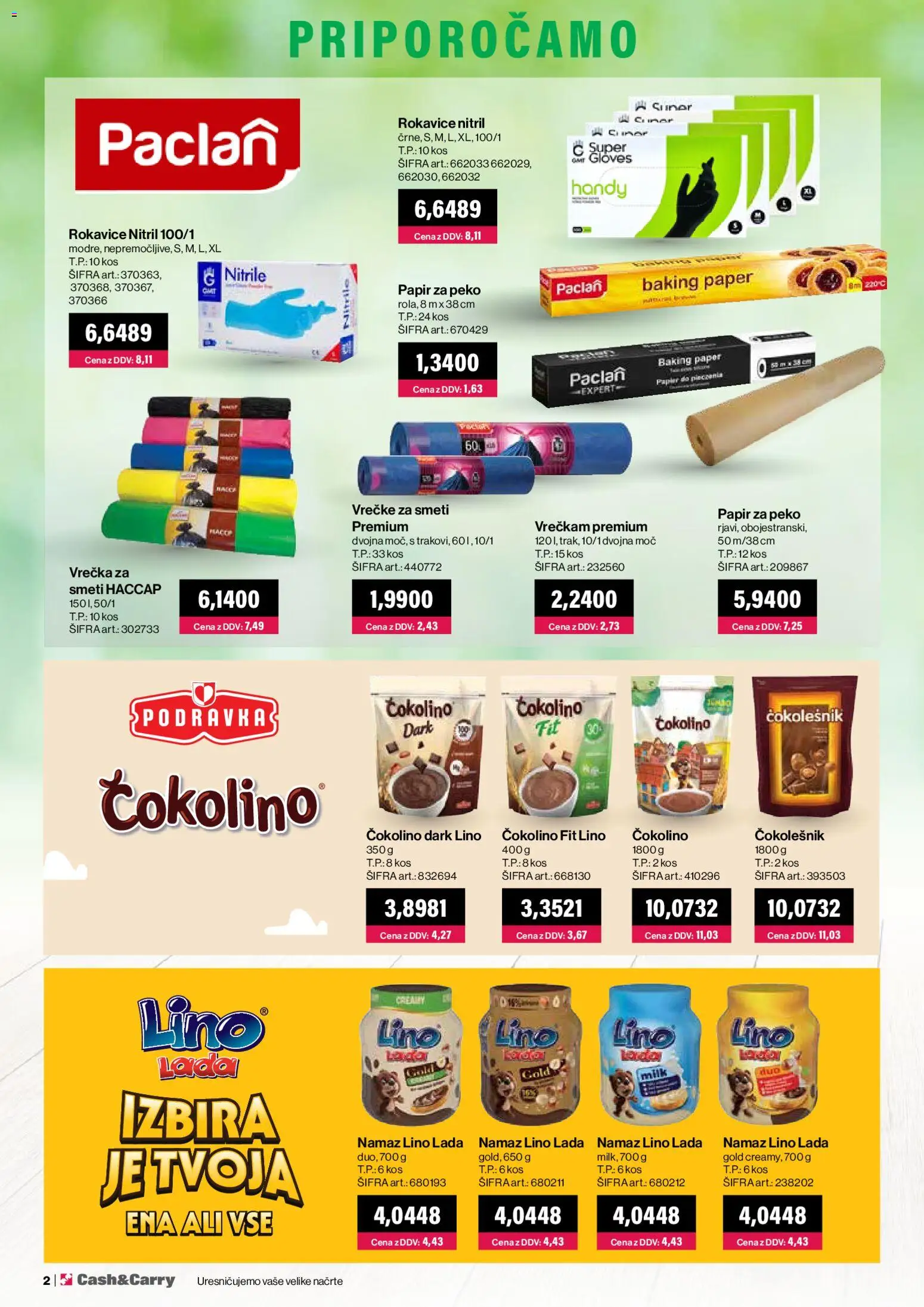 Novi Mercator katalog ponudbe – veljaven od 01.03.2026 | Stran: 2 | Izdelki: Kos, Čokolino, Čokolešnik, Rokavice