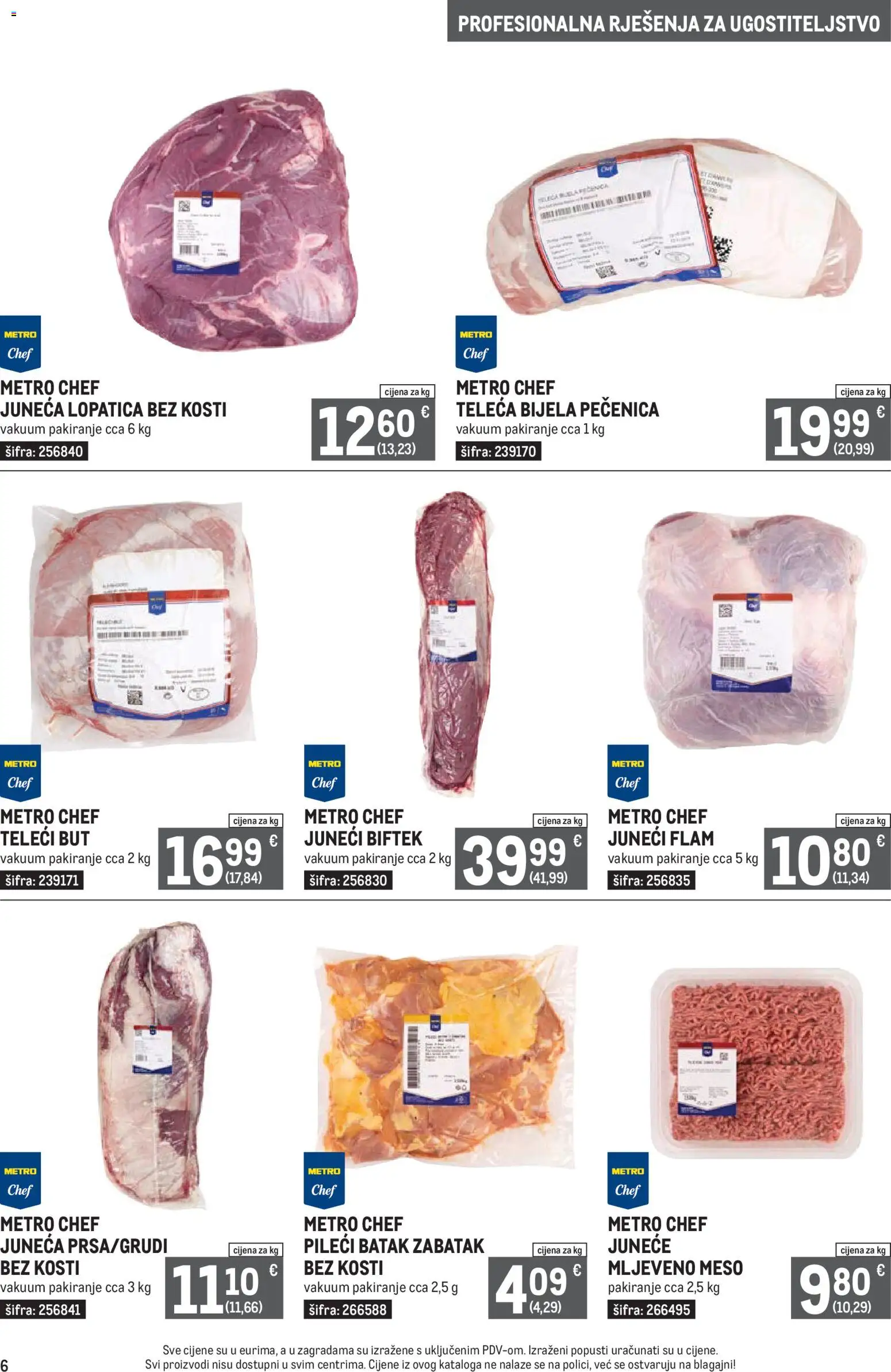 Metro katalog | vrijedi od 03.08.2026 | Stranica: 6 | Proizvodi: Meso, Mljeveno meso, Lopatica
