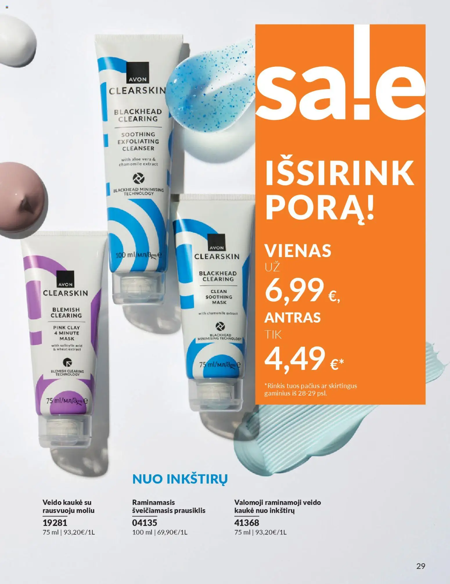 AVON akcijos nuo 2026.04.01 | Puslapis: 29 | Prekių: Kaukė, Veido kaukė, Prausiklis