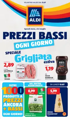 Anteprima del volantino Aldi volantino valido a partire dal 13/07/2026