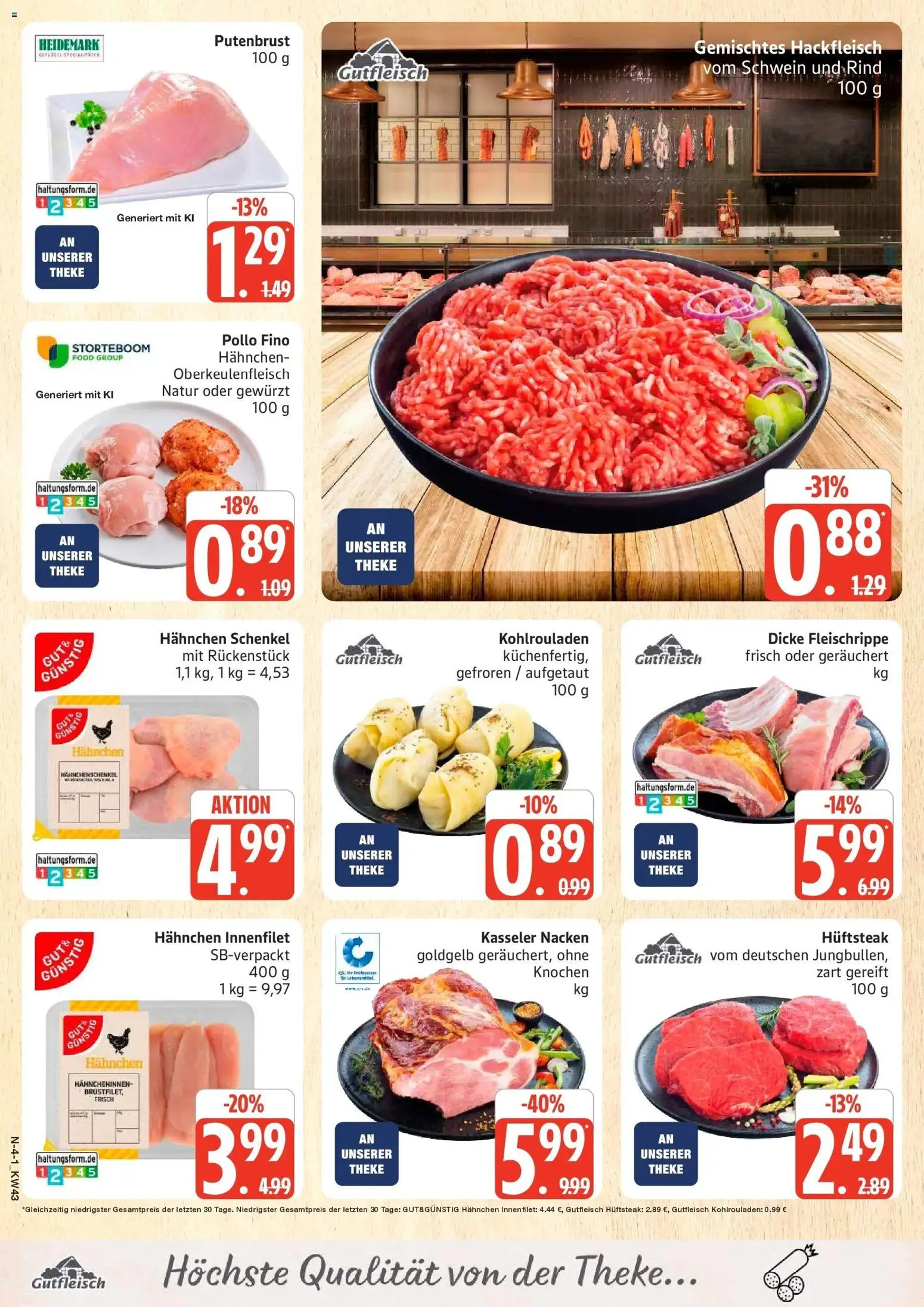 Marktkauf Prospekt Buxtehude (ab 19.10.2026) » Angebote online | Seite: 4 | Produkte: Putenbrust, Hahnchen, Kasseler nacken, Hackfleisch