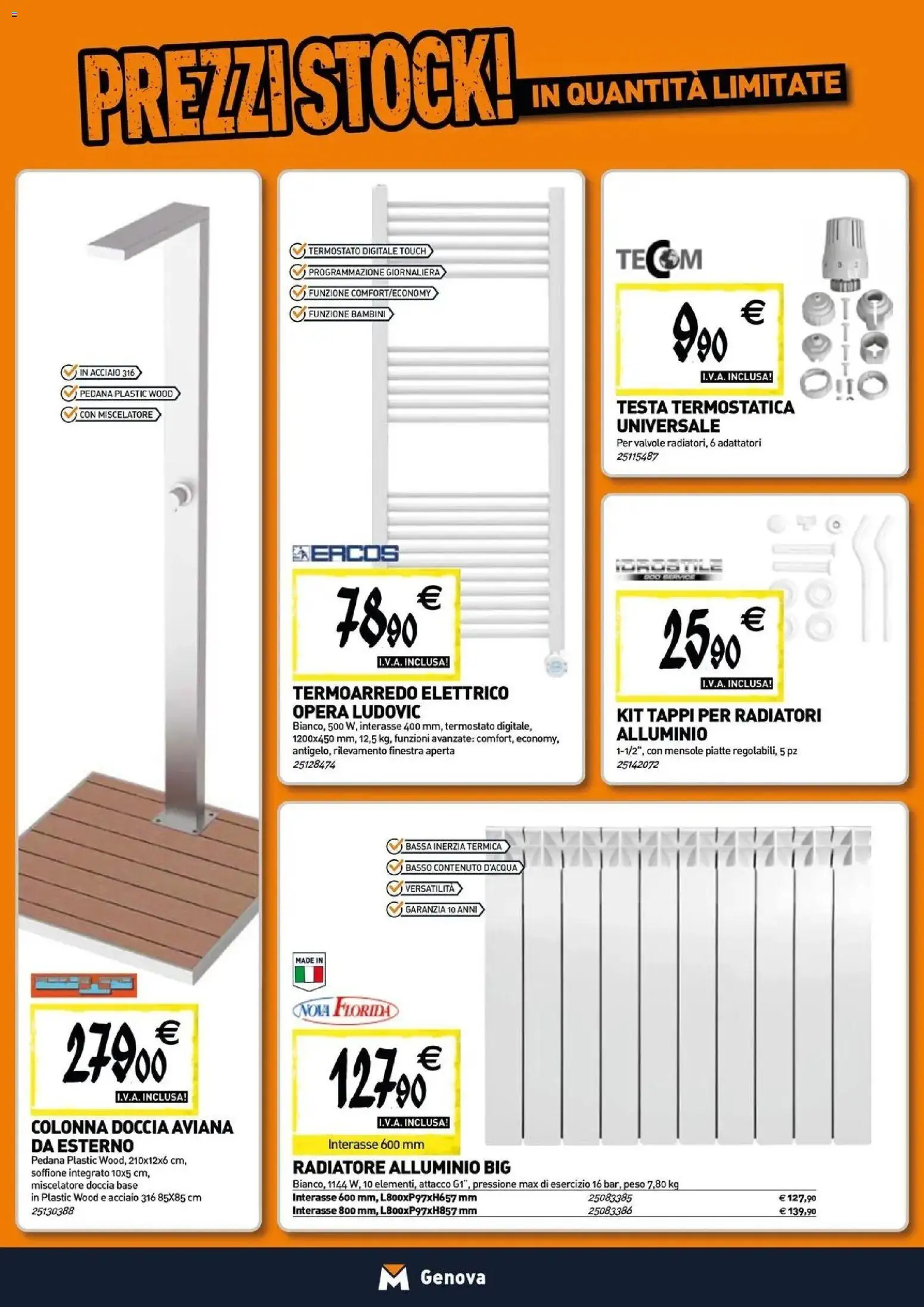 Nuovo TECNOMAT catalogo Genova dal 27/08/2026 > offerte anteprima 🛍️ | Pagina: 6 | Prodotti: Basso, Miscelatore, Alluminio, Doccia