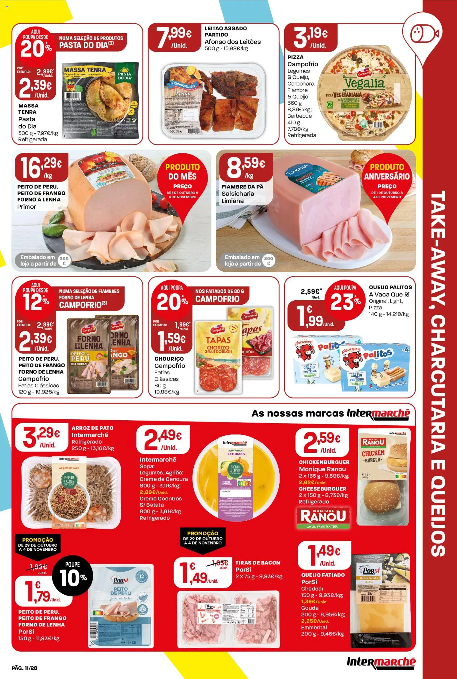 Intermarché folheto Contact │ válido de 29/10/2026 | Página: 11 | Produtos: Batata, Pizza, Massa, Cenoura