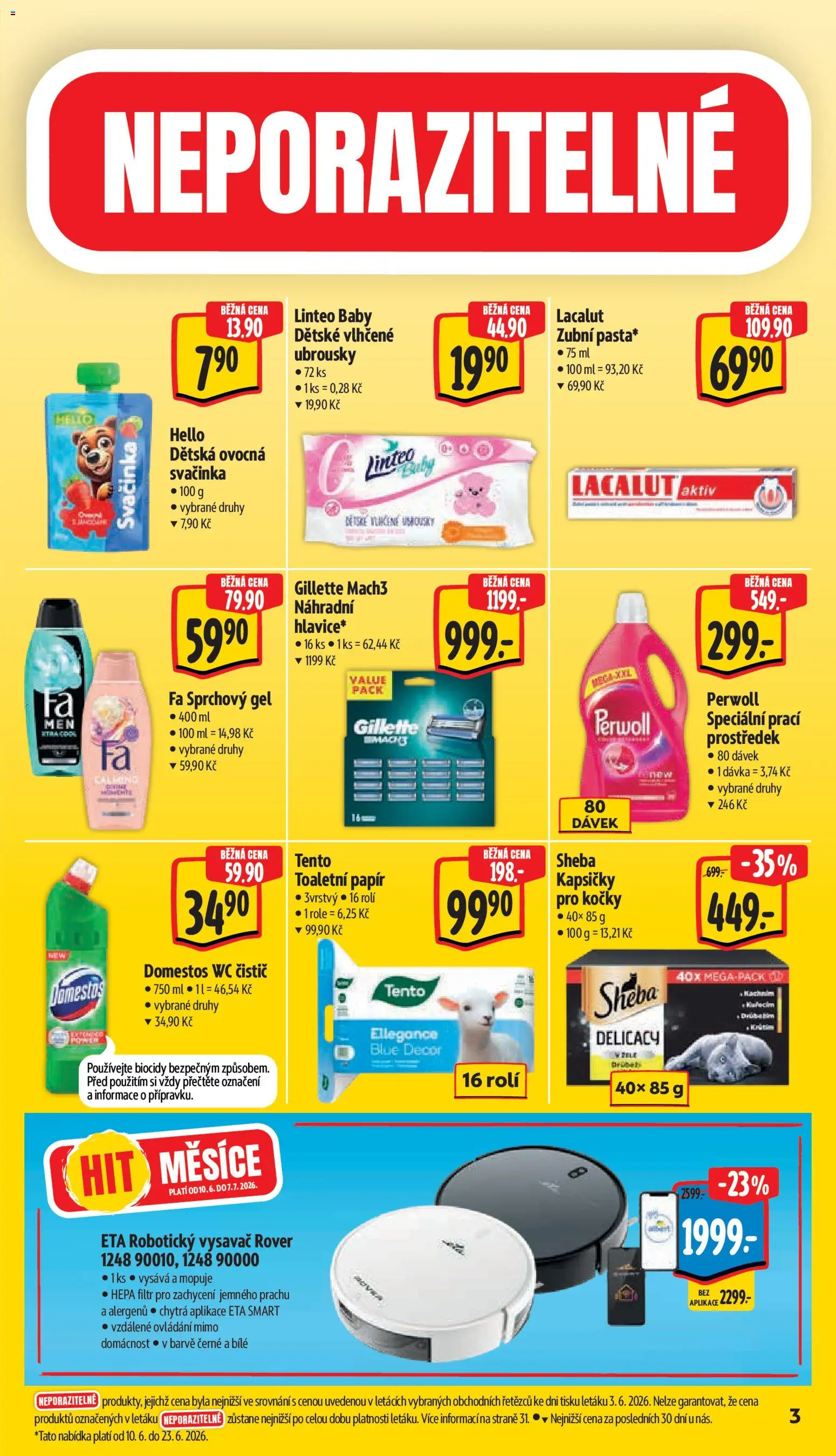 Albert leták - Hypermarket od 10.06.2026 | Strana: 7 | Produkty: Lacalut, Sheba, Domestos, Robotický vysavač